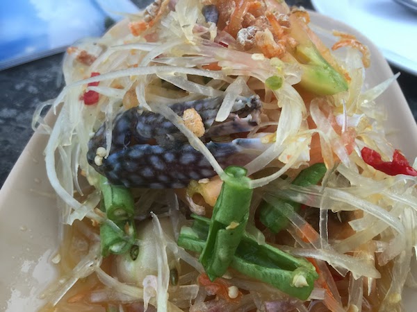 Face-melting papaya salad