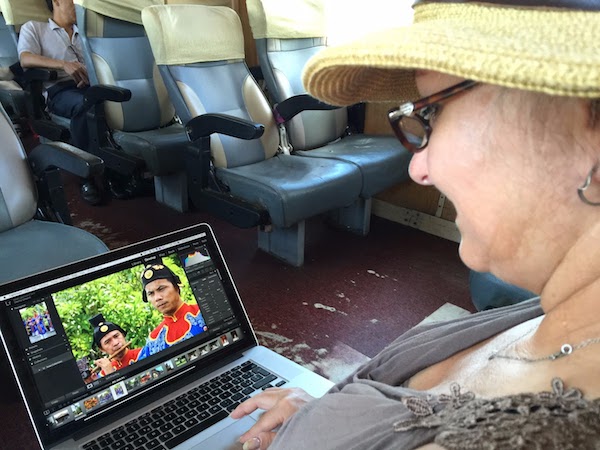 Power on the train? Might as well get some editing done!