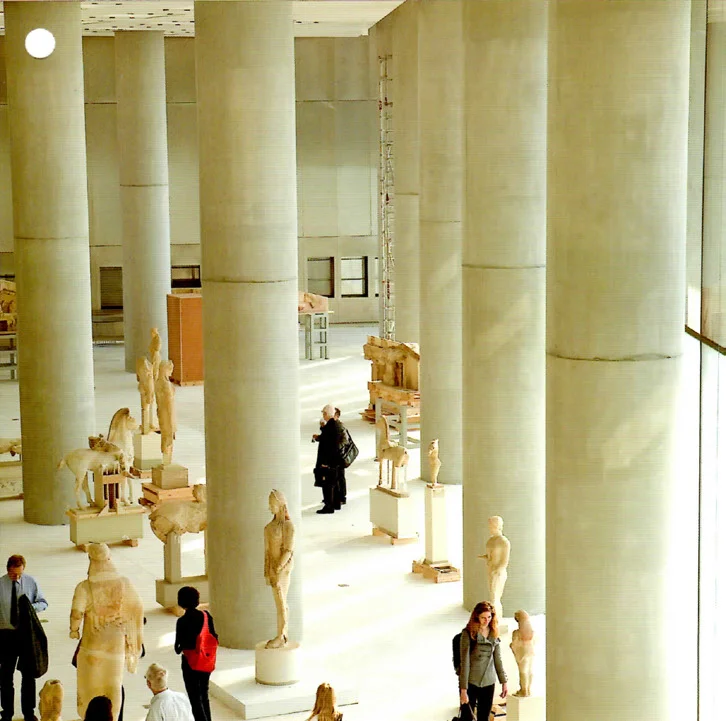  The new Acropolis Museum (2009), building of 21.000 m2. We as co architects with MEAS SA. (50%) did the construction design for the contractor AKTOR SA based on the Final Design of Bernard Tschumi Architects. The civil engineering was done by Liondo