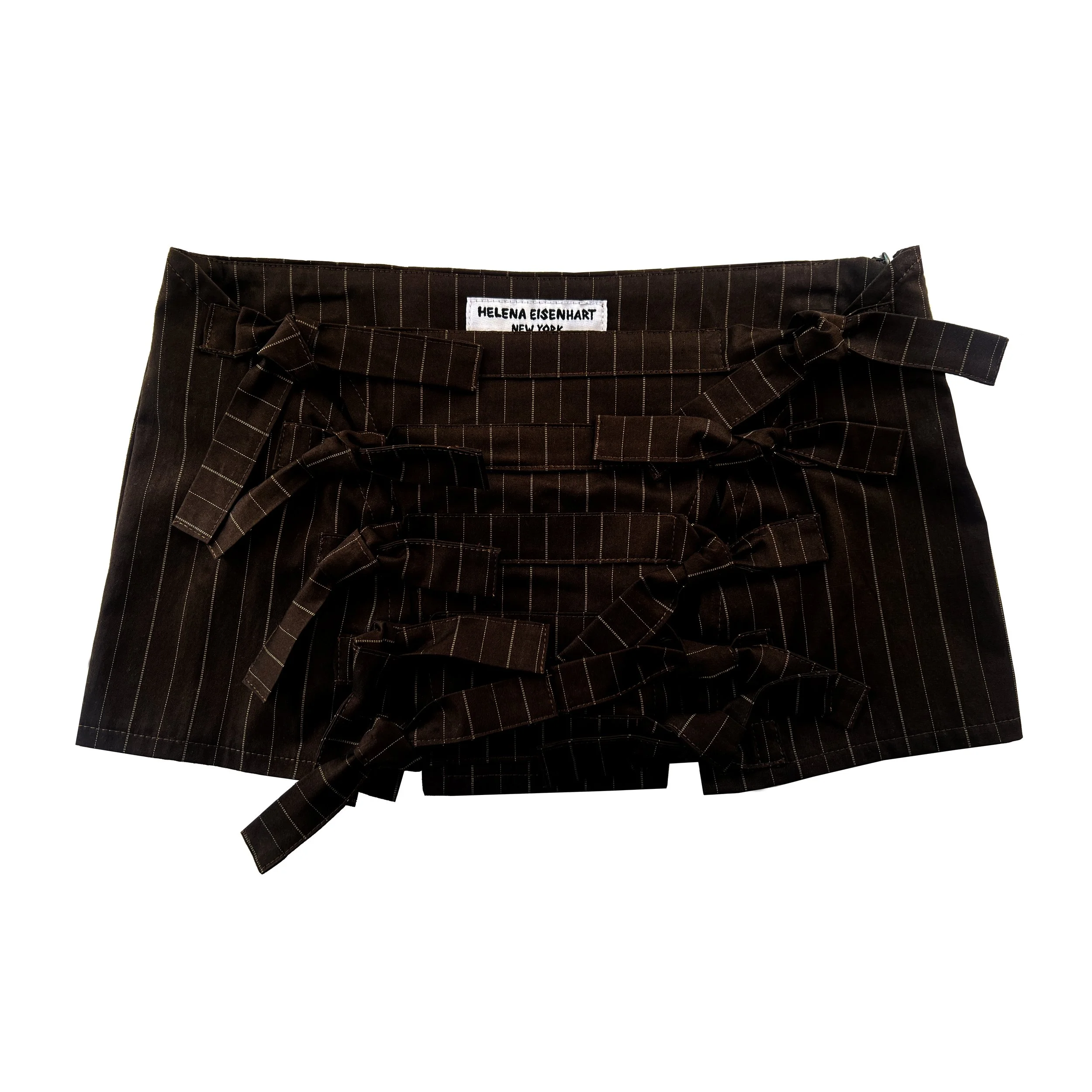 Brown Pinstripe Mini Tie Skirt.jpg