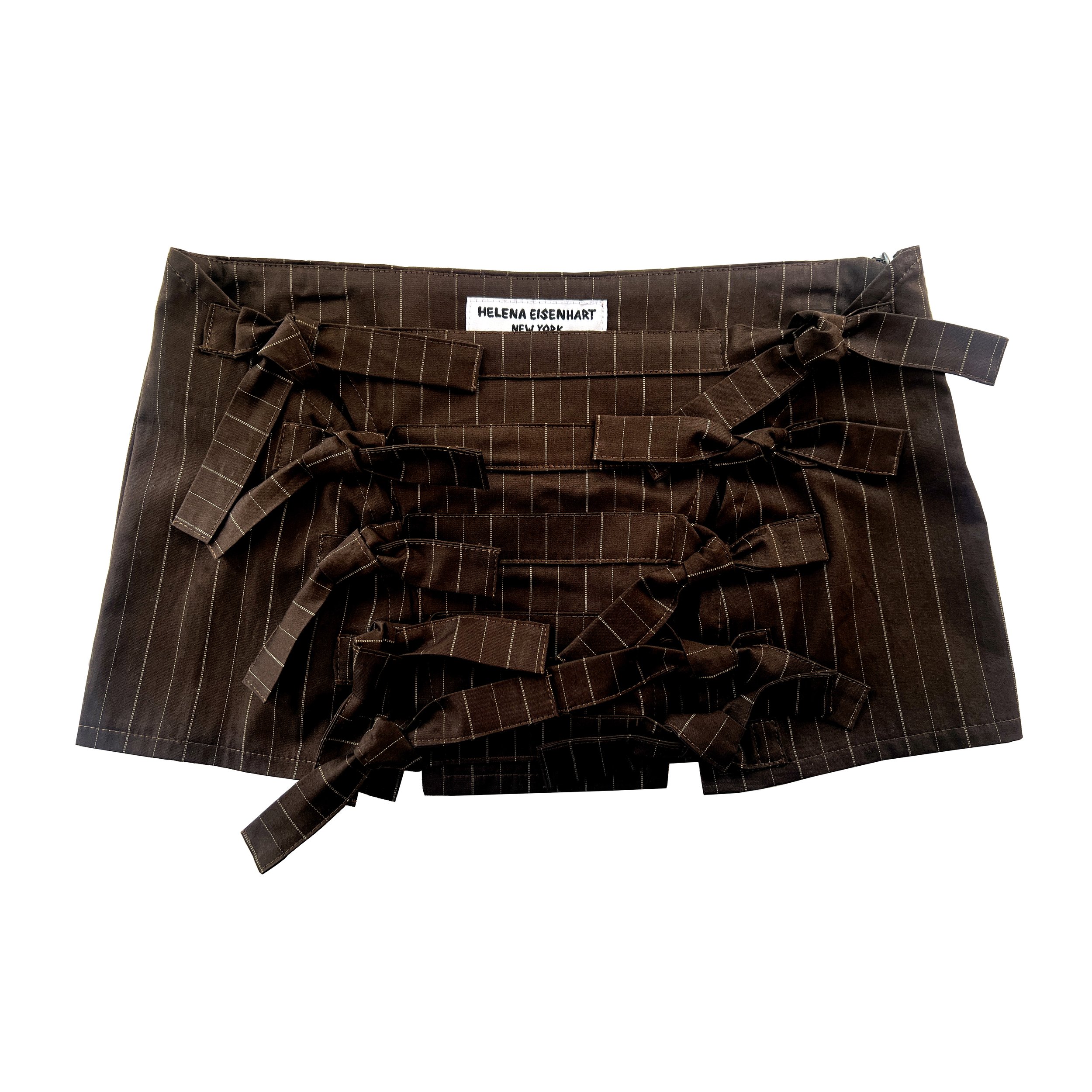 Brown Pinstripe Mini Tie Skirt.jpg