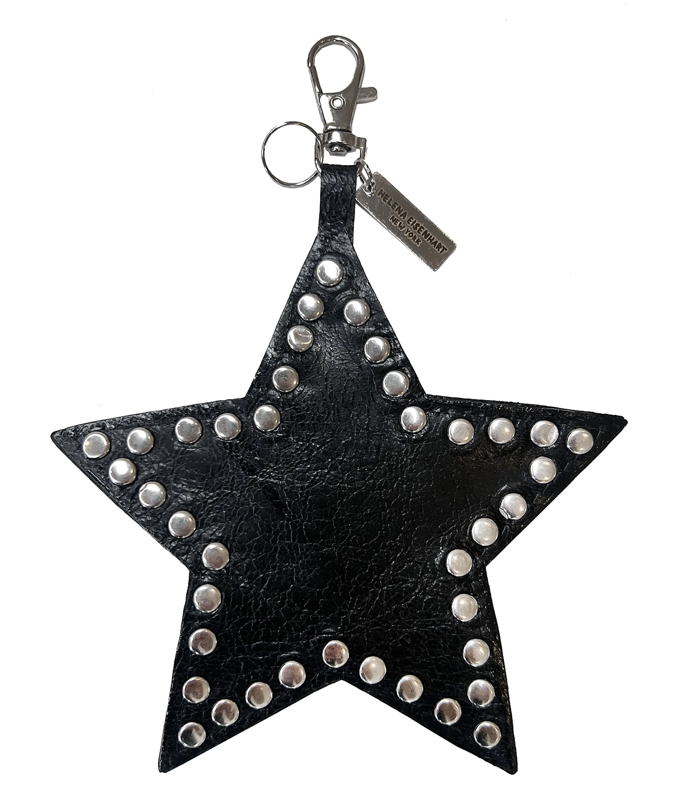 LEATHER STUD STAR CHARM LARGE BLACK DISTRESS.jpg