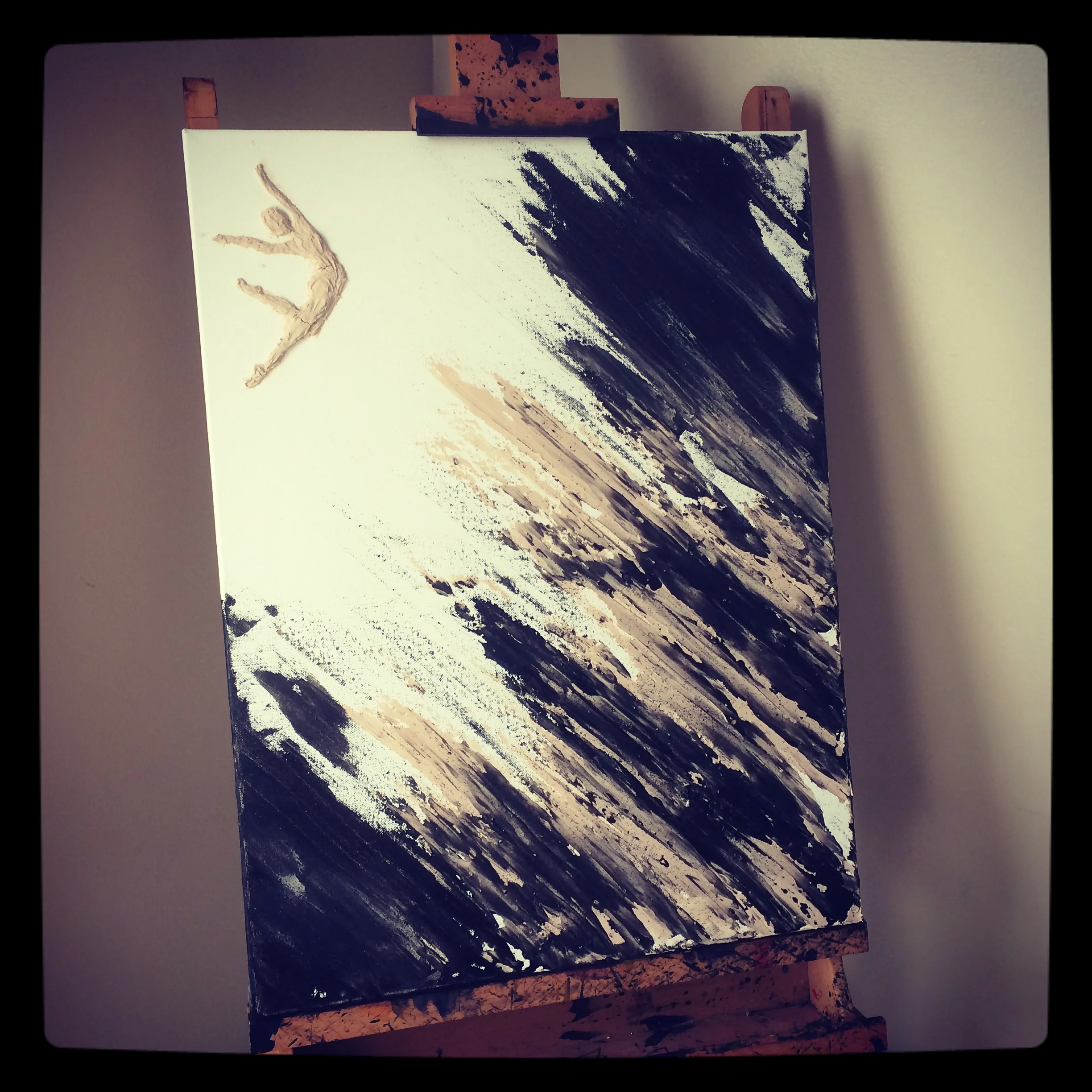 "Leap Into Fear" | 24"x36" | Mixed Media