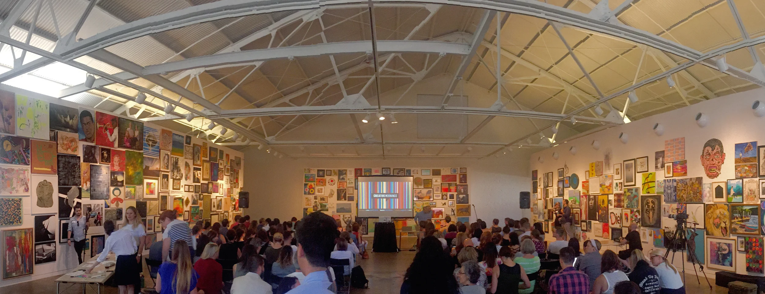 Taken via iPhone pano at Creative Mornings RDU ...amazing group, you should totally check it out. 