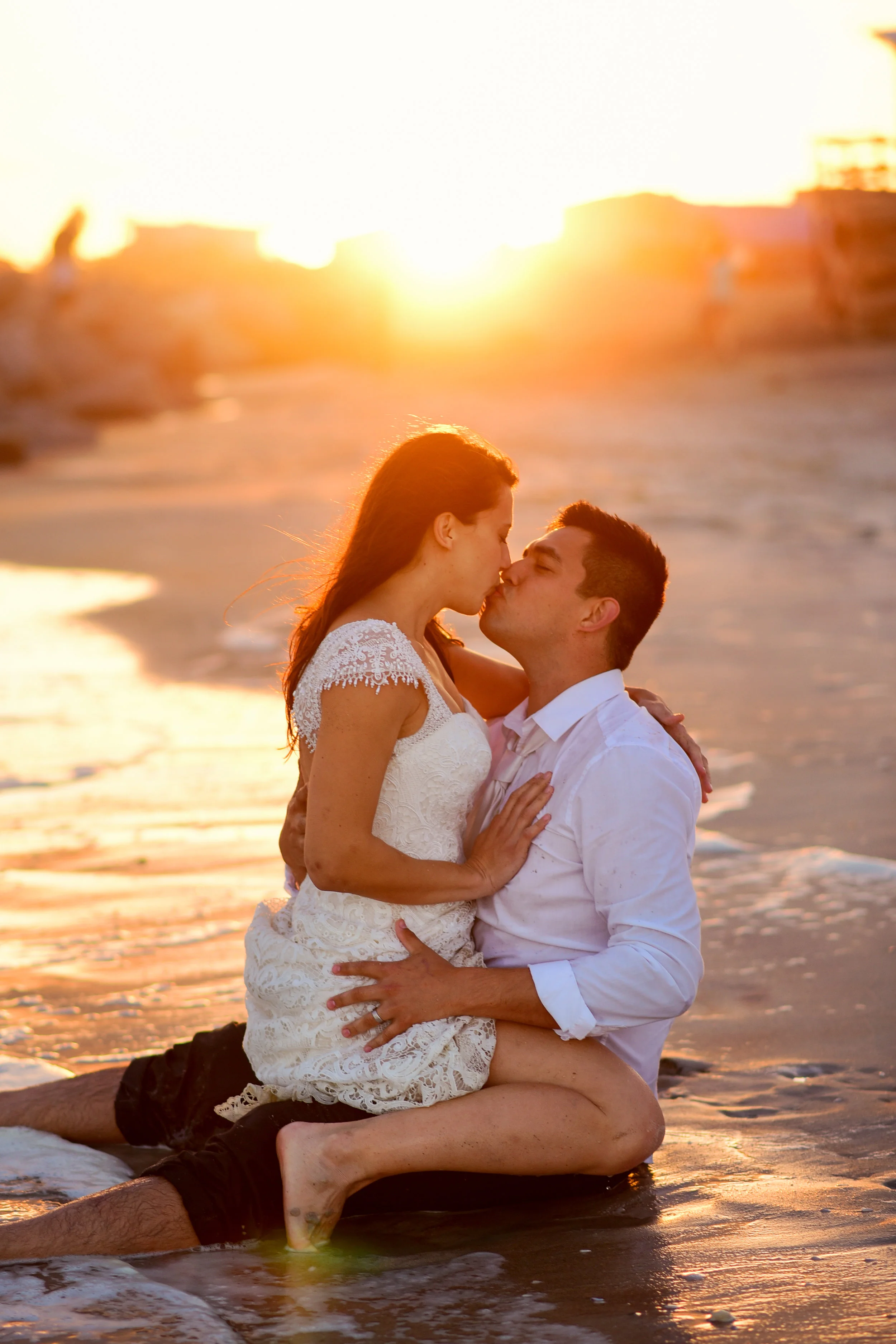 Bride and Groom Trash the Dress
