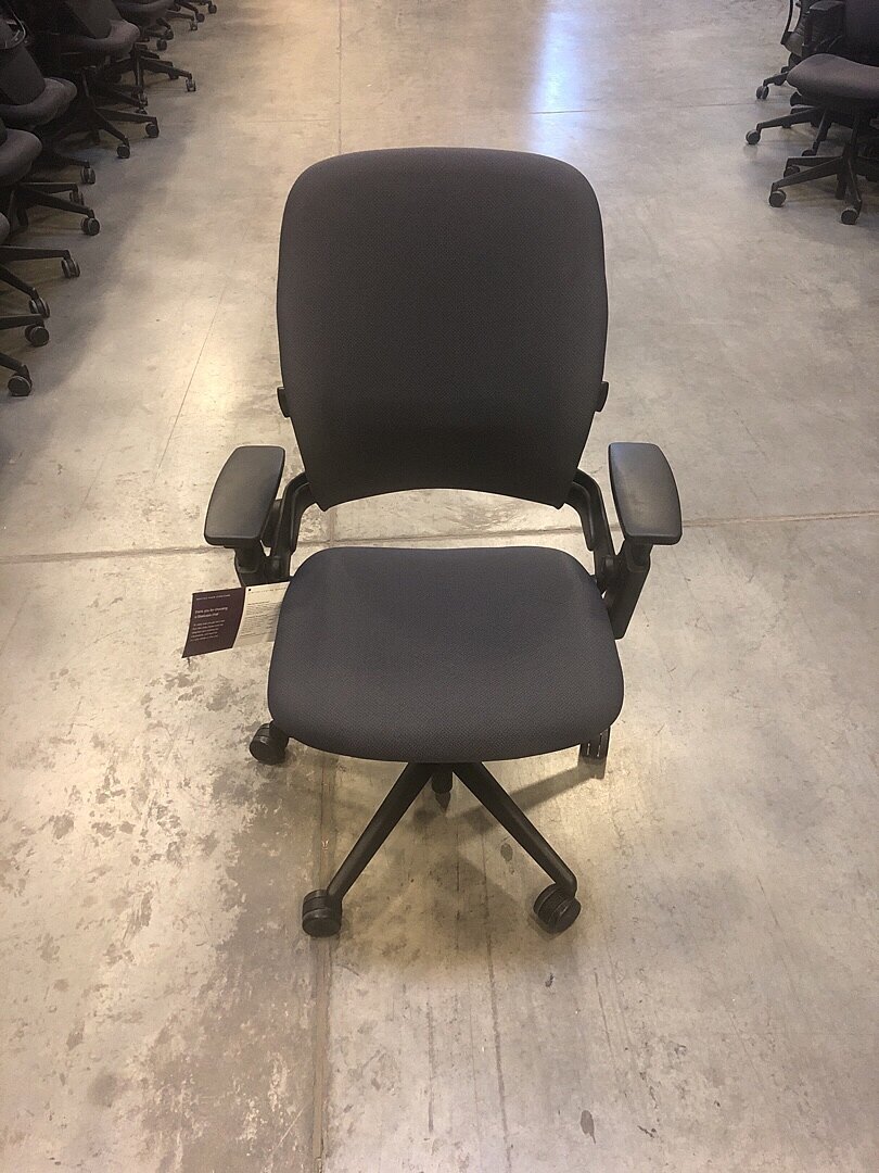 steelcase leap v2  greyblack — premiere used office furniture