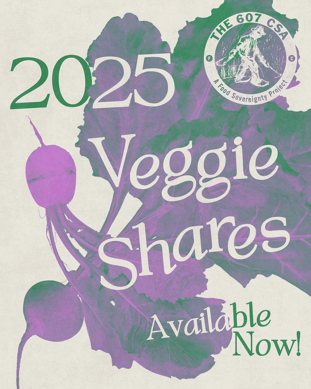Happy CSA Week! We&rsquo;re excited to announce that 2025 veggie shares are now available for sign-ups!

Hello early birds! If you sign up for a summer and/or fall share this week (February 16&ndash;22) and pay up-front, you&rsquo;ll receive a 10% cr