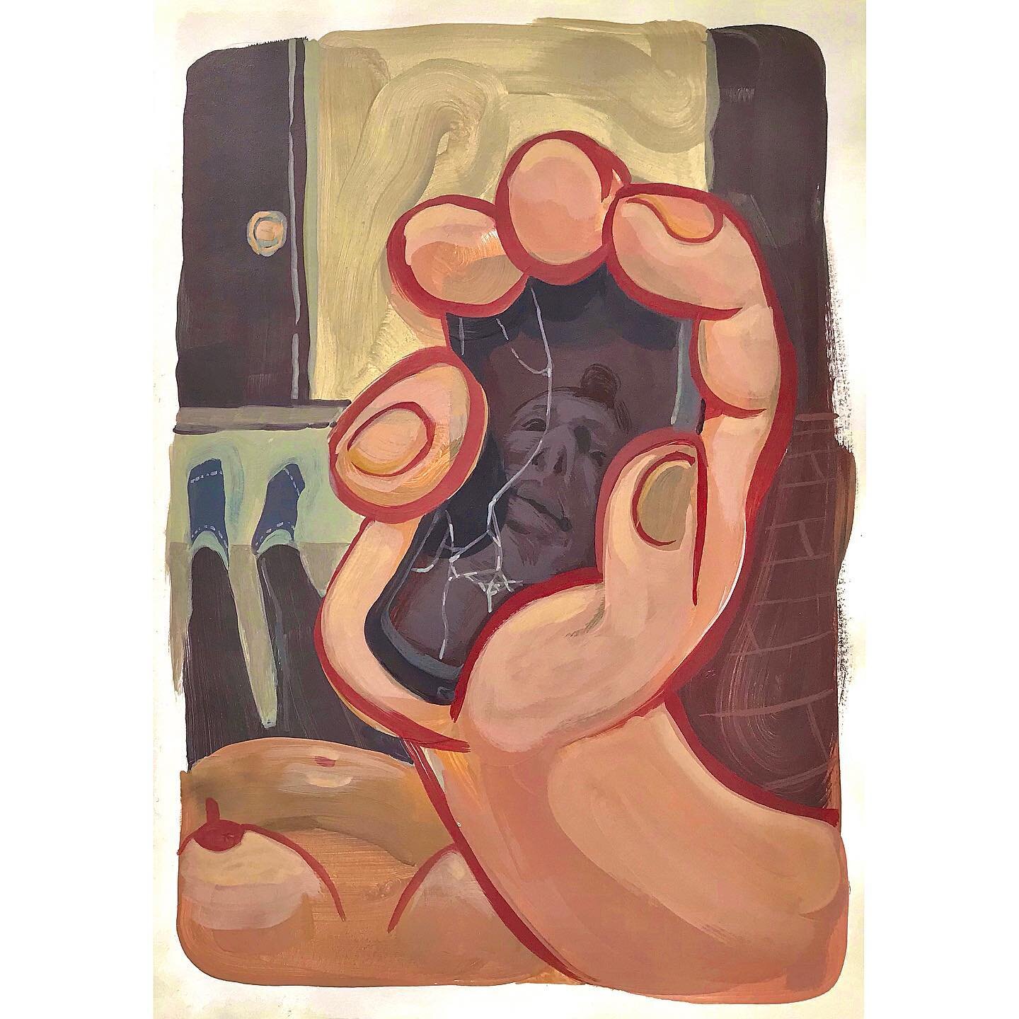 That moment you catch your reflection&hellip; 

I have so many sketchbook drawings from the past few years I hardly know where to begin. So here&rsquo;s a personal favorite - acrylic in moleskine