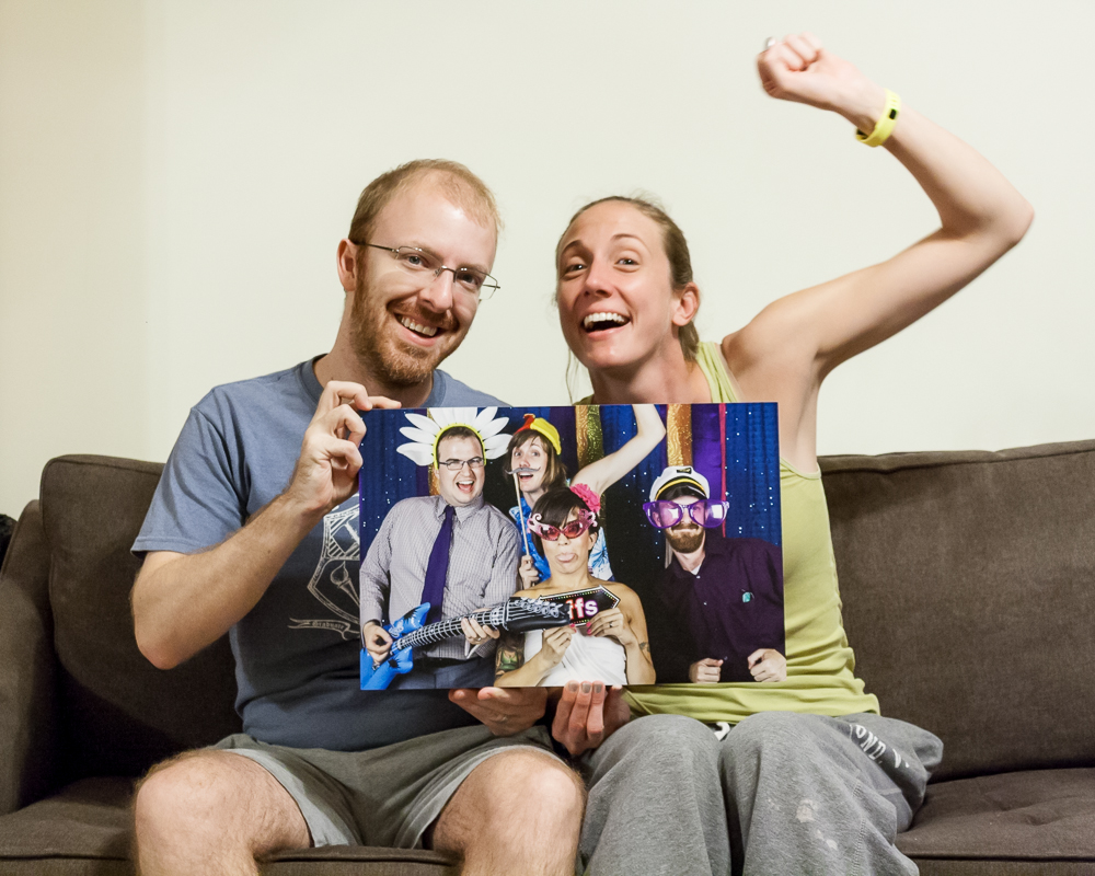 We enjoyed Russell’s photo booth at a friend’s wedding so much that we made sure he would be at ours! Great props, high quality photos, and a pleasure to work with. Our friends and family loved it, and so did we. Highly recommended! ~Aaron and Lauren