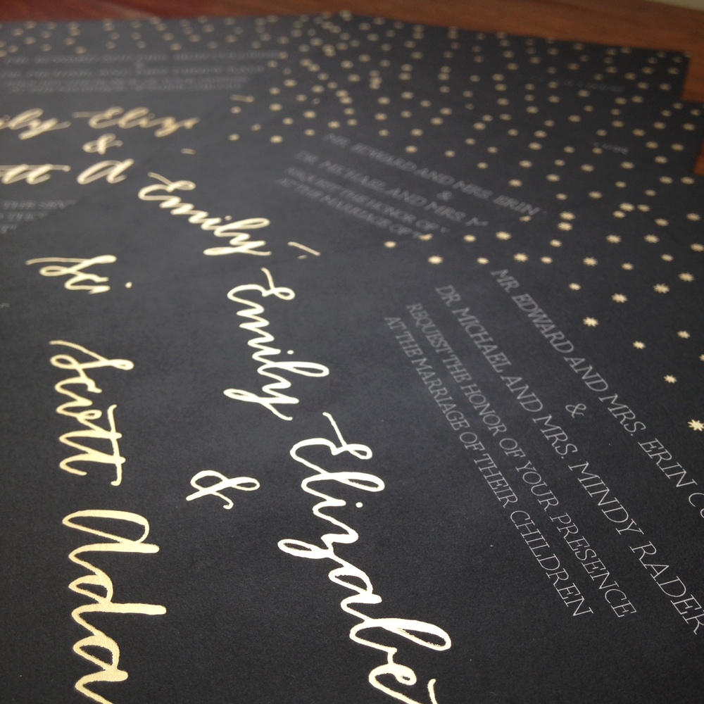 Yennygrams Foil Stamped Invites