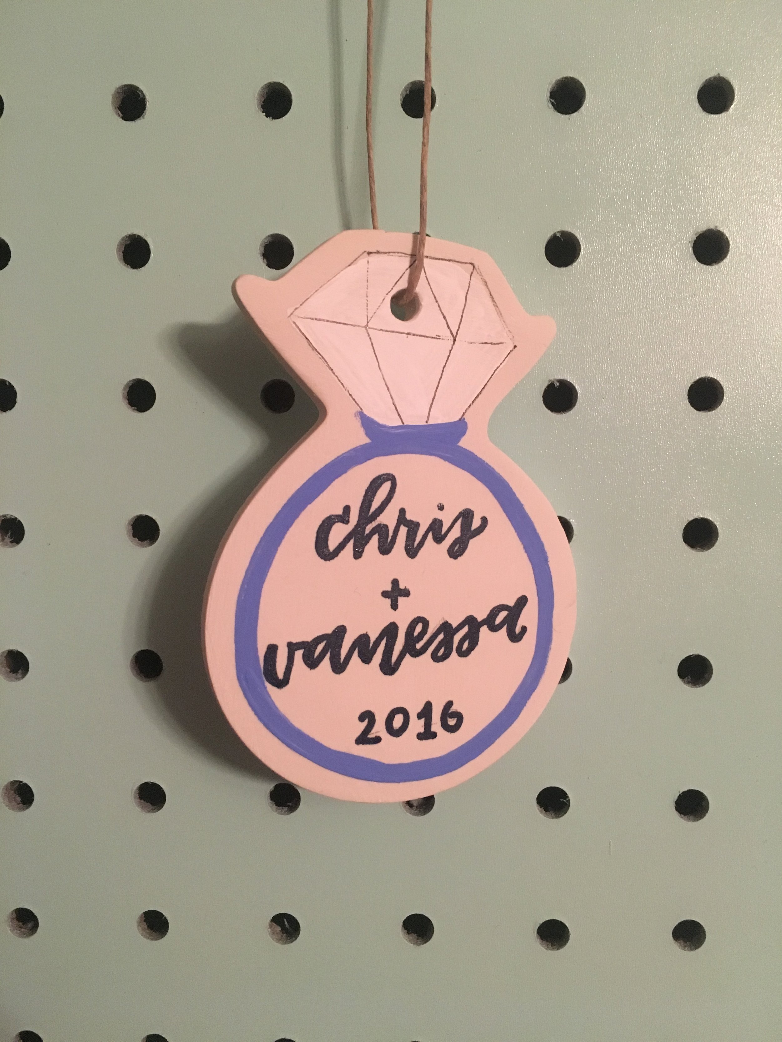 Customized Engagement Ring Ornament