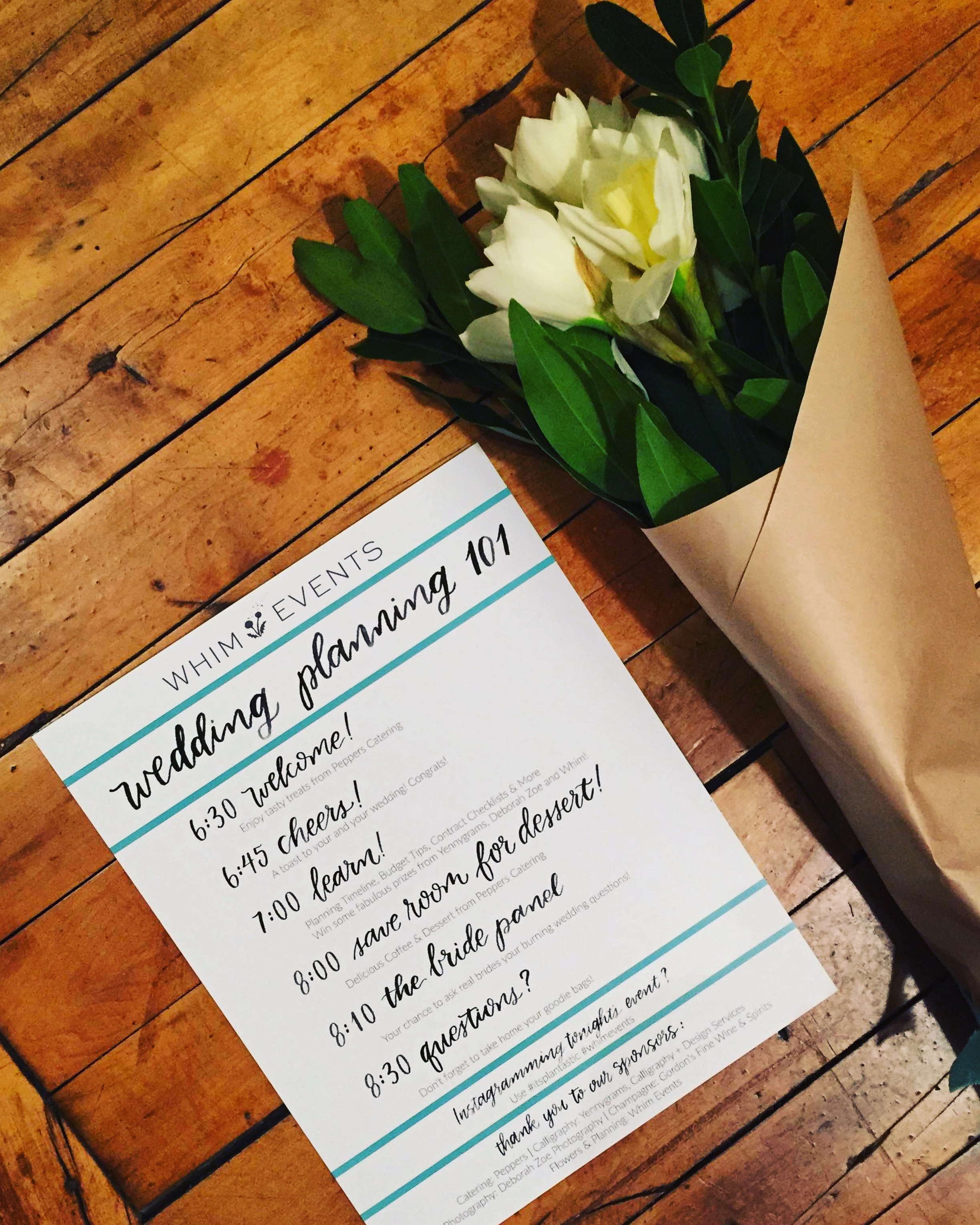 Whim Events 'Wedding Planning 101' | Somerville, MA