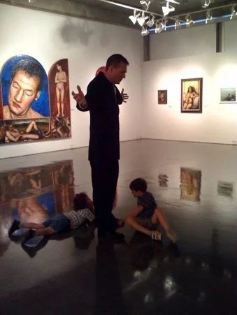 Lecturing at the 2009 retrospective exhibition of my paintings in Athens, Georgia