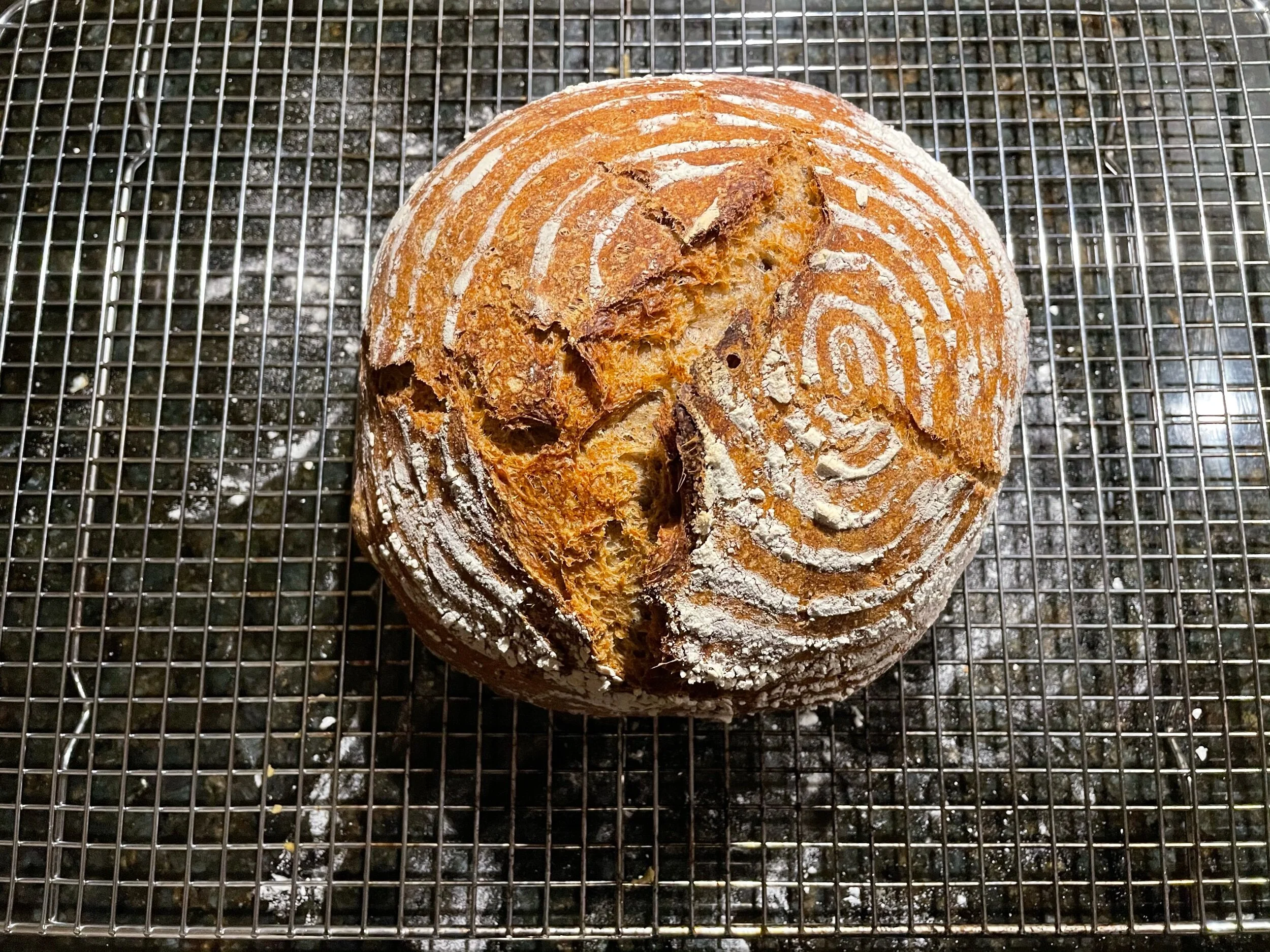Multigrain loaf to accompany ceci vegetable soup