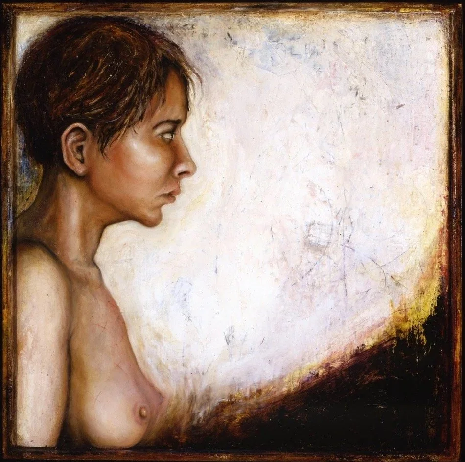 Monitor. 1997. Oil on panel. 20 x 20 in. (50.8 x 50.8 cm) 
(private collection)