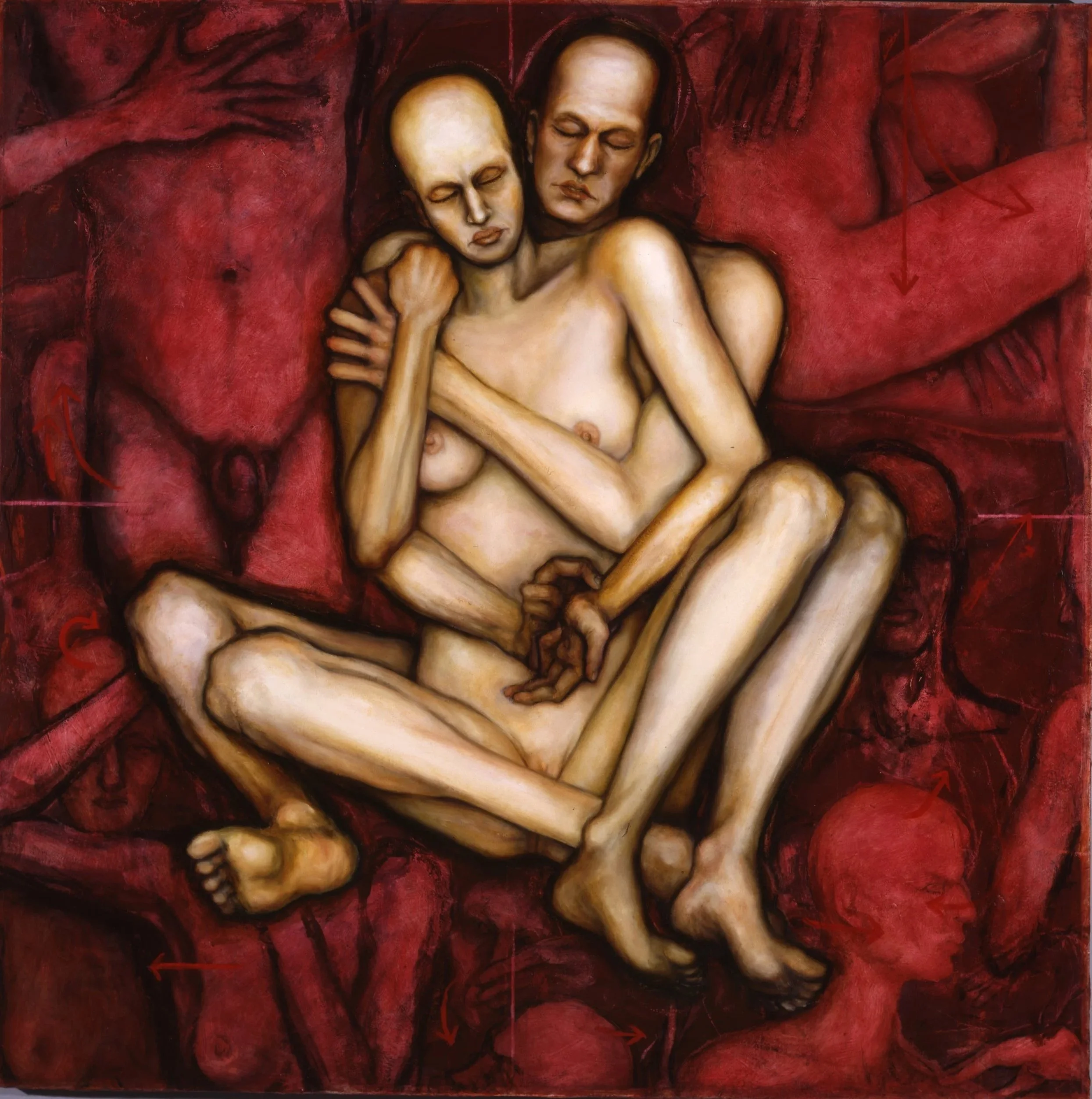 Can I Do Anything? (Residue). 1993. Oil on canvas. 48 x 48 in. (121.9 x 121.9 cm) 