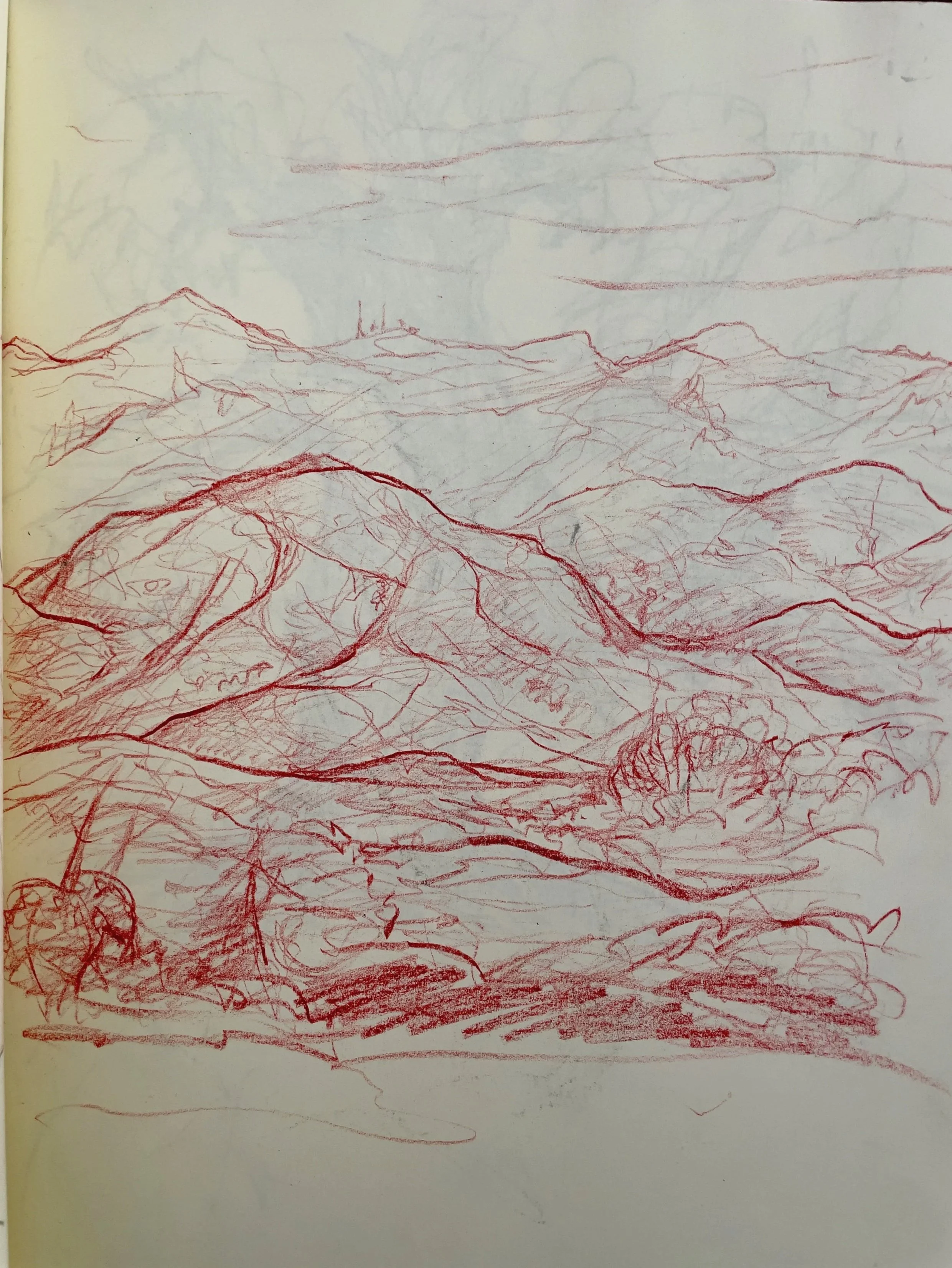 View of Camp 9 LACoFD Heliport. 2020. 11¾ x 8¼ in. (29.8 x 21 cm)