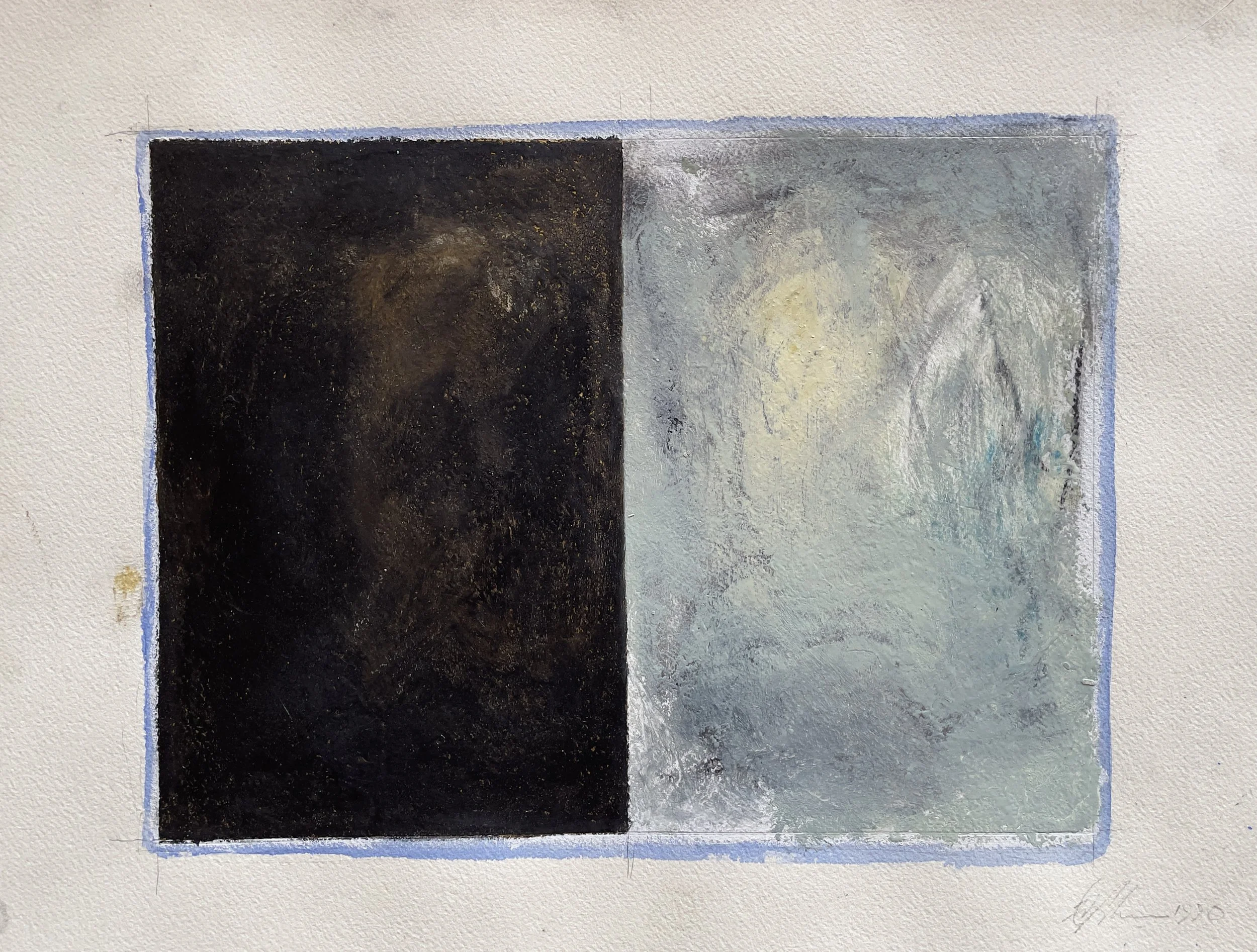 Field Theory. 1990. Gouche, watercolor, charcoal, metallic acrylic, and pencil on paper. 12 x 16 in. (30.5 x 40.6 cm)