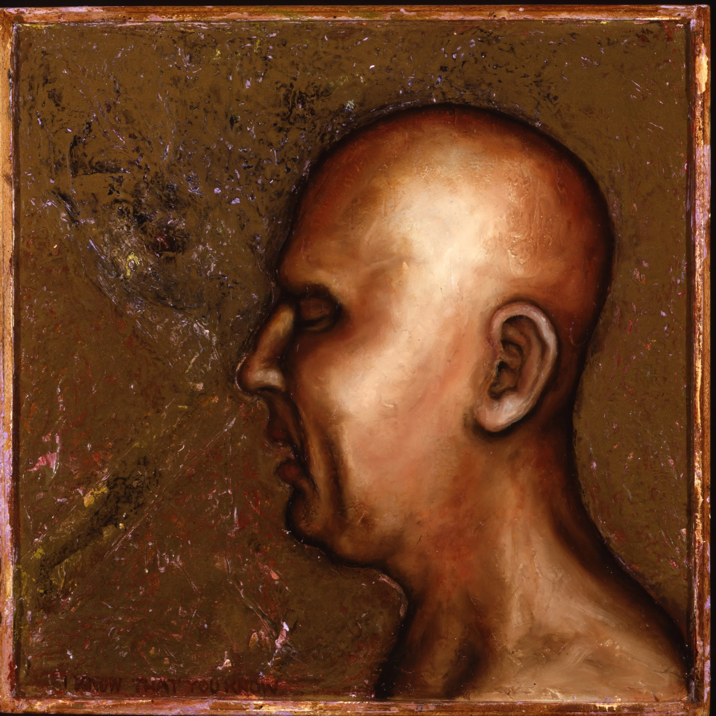 I Know That You Know (still geworden #5). 1994. Oil and wax on panel. 15 x 15 in. (38.1 x 38.1 cm) 