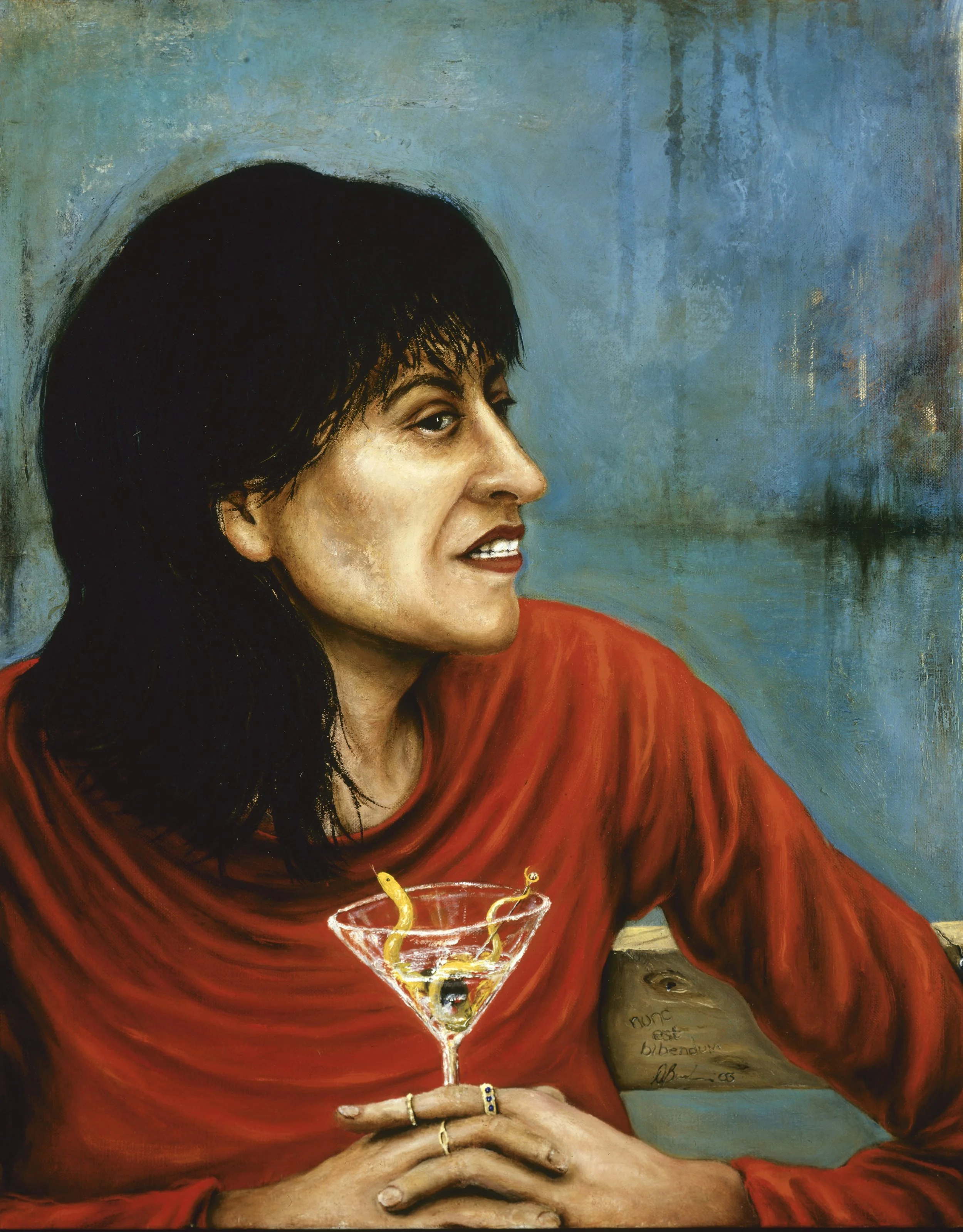 Dr. Clark in Red, First View. 2002-03. Oil on linen. 23 x 18 in. (58.4 x 45.7 cm)