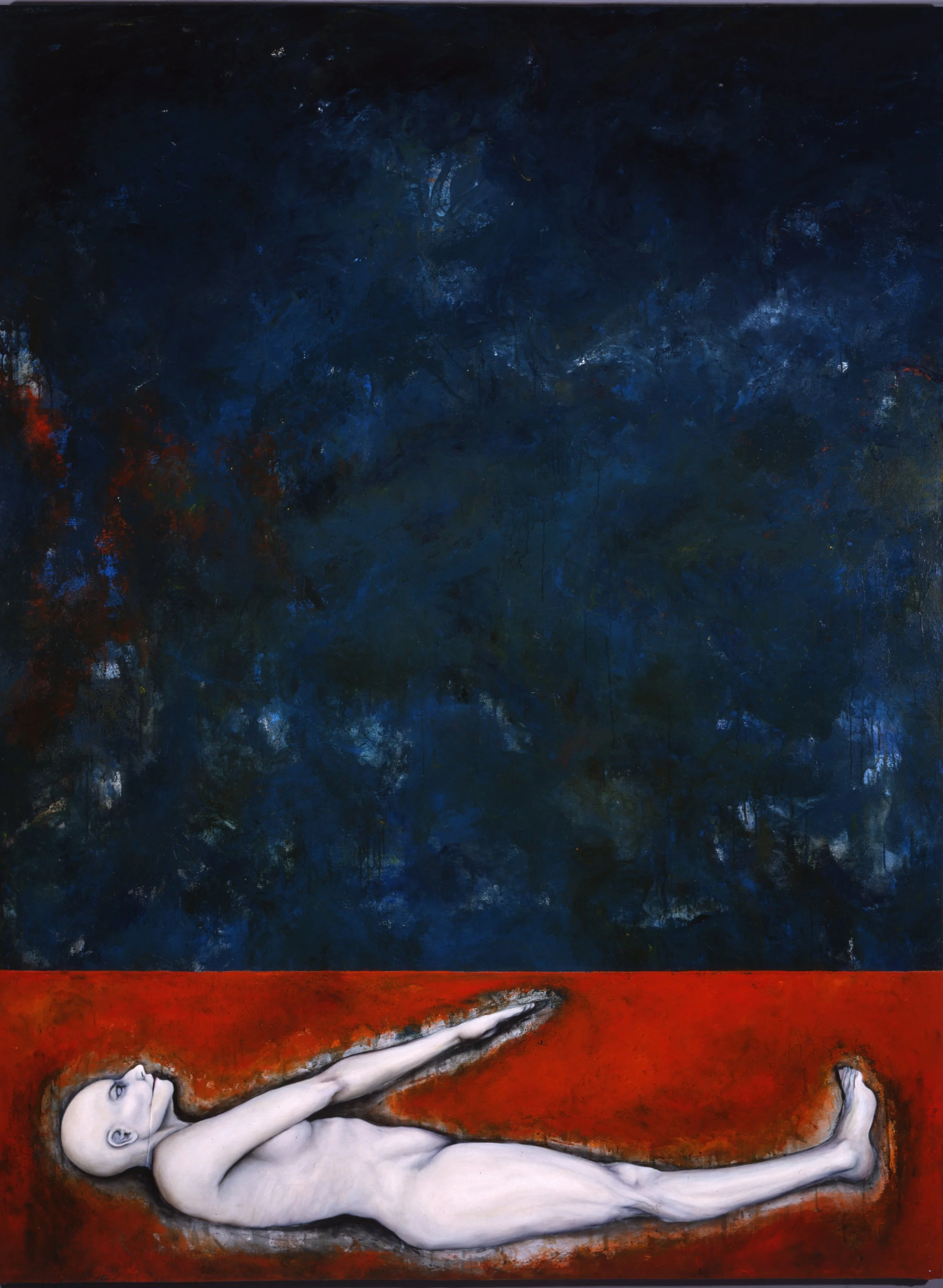 Swim. 1991. Oil and acrylic on canvas. 96 x 72 in. (243.8 x 182.9 cm) 