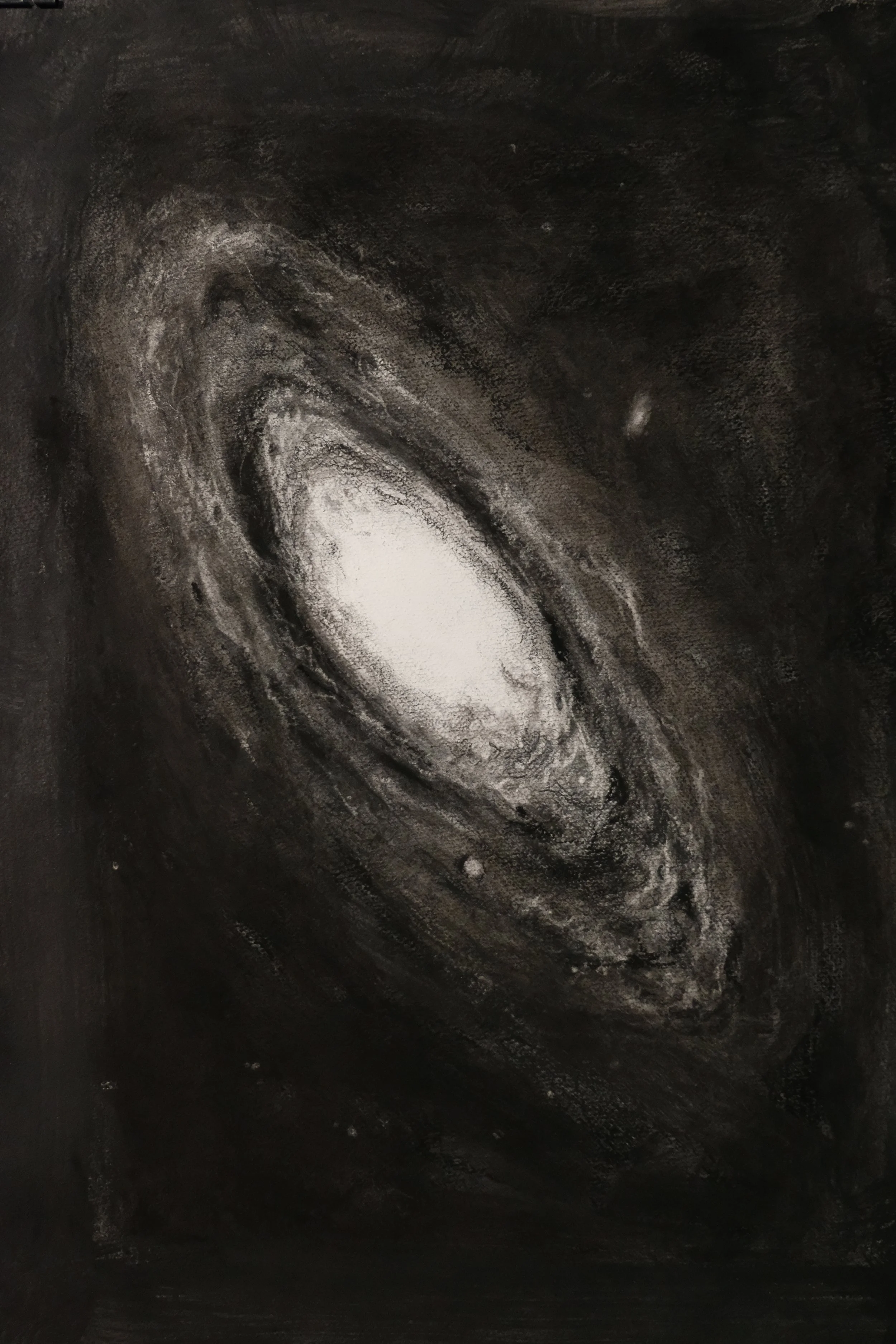 M31, The Andromeda Galaxy (Indra's Net). 2020. Charcoal and ink on paper. 30 x 22 inches. (76.2 x 55.9 cm)
