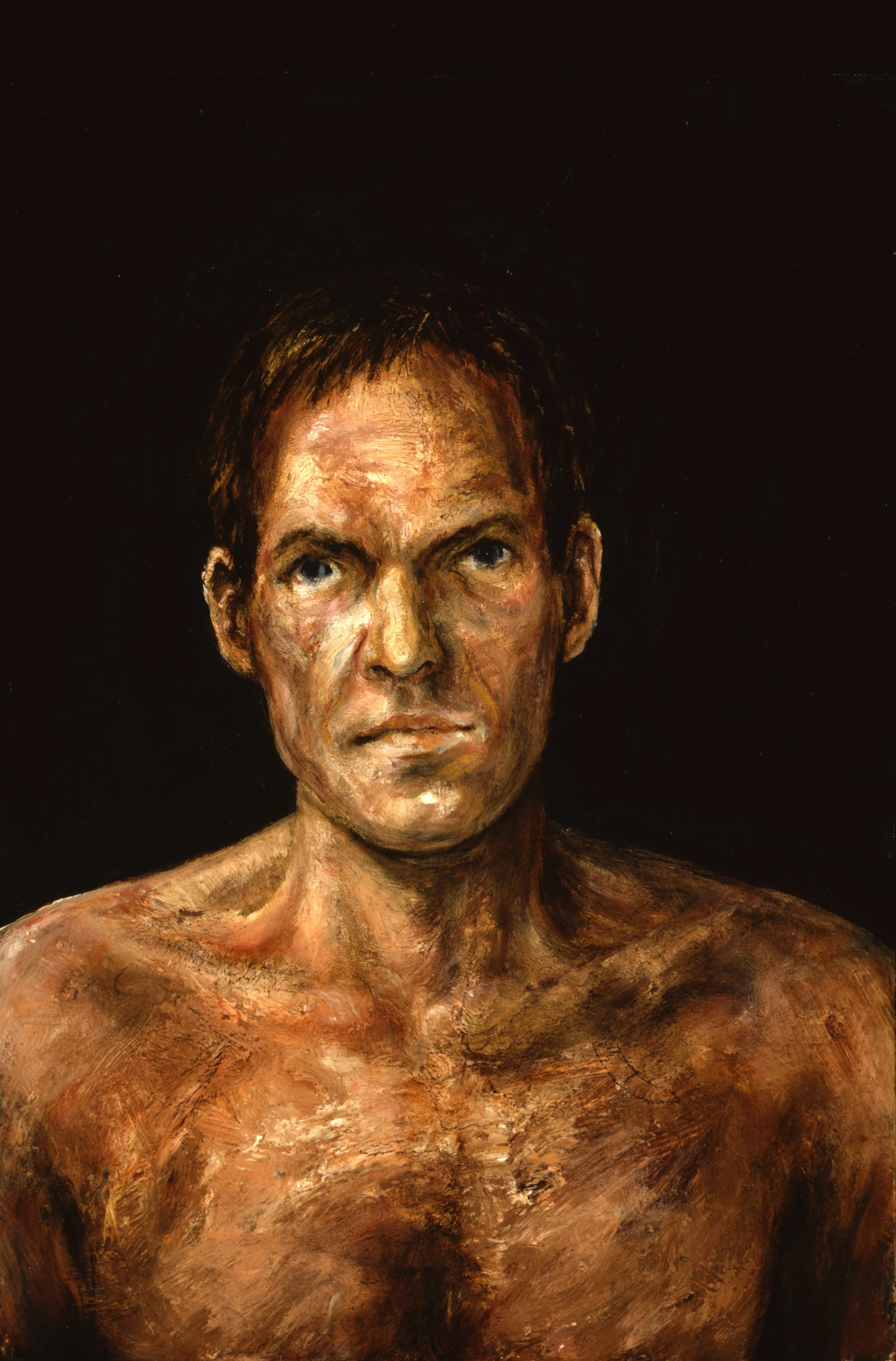 Self-Portrait on an Olive Ground. 2000. Oil on paper. 10¼ x 7⅛ in. (26 x 18.1 cm)