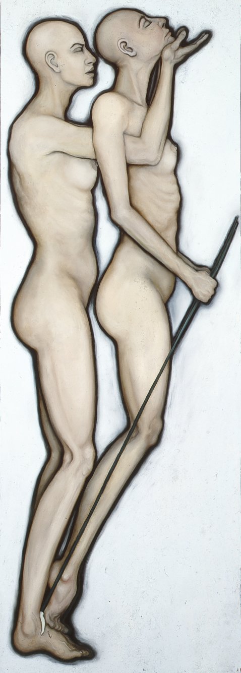 Touch. 1992. Oil and wax on canvas. 78 x 28 in. (198 x 71 cm) (private collection, Chicago) 