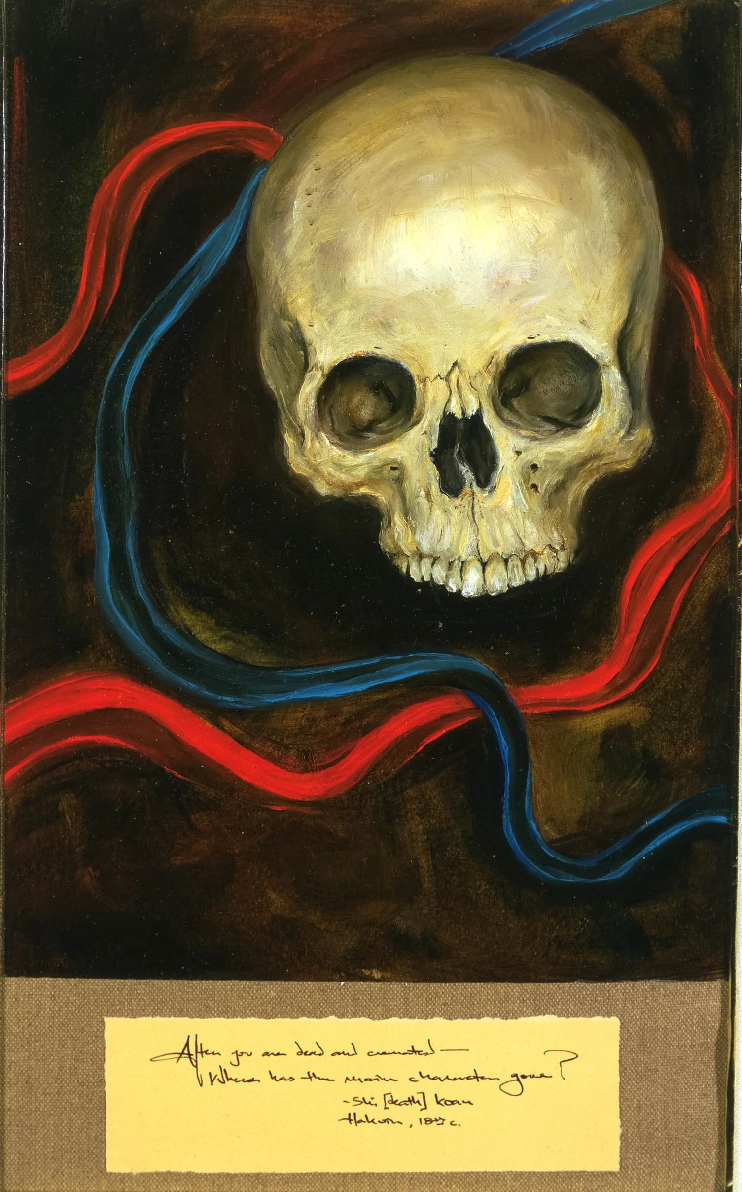 Shi Koan. 2000. Oil and collage on paper mounted on linen. 16 x 10 in. (40.6 x 25.4 cm)