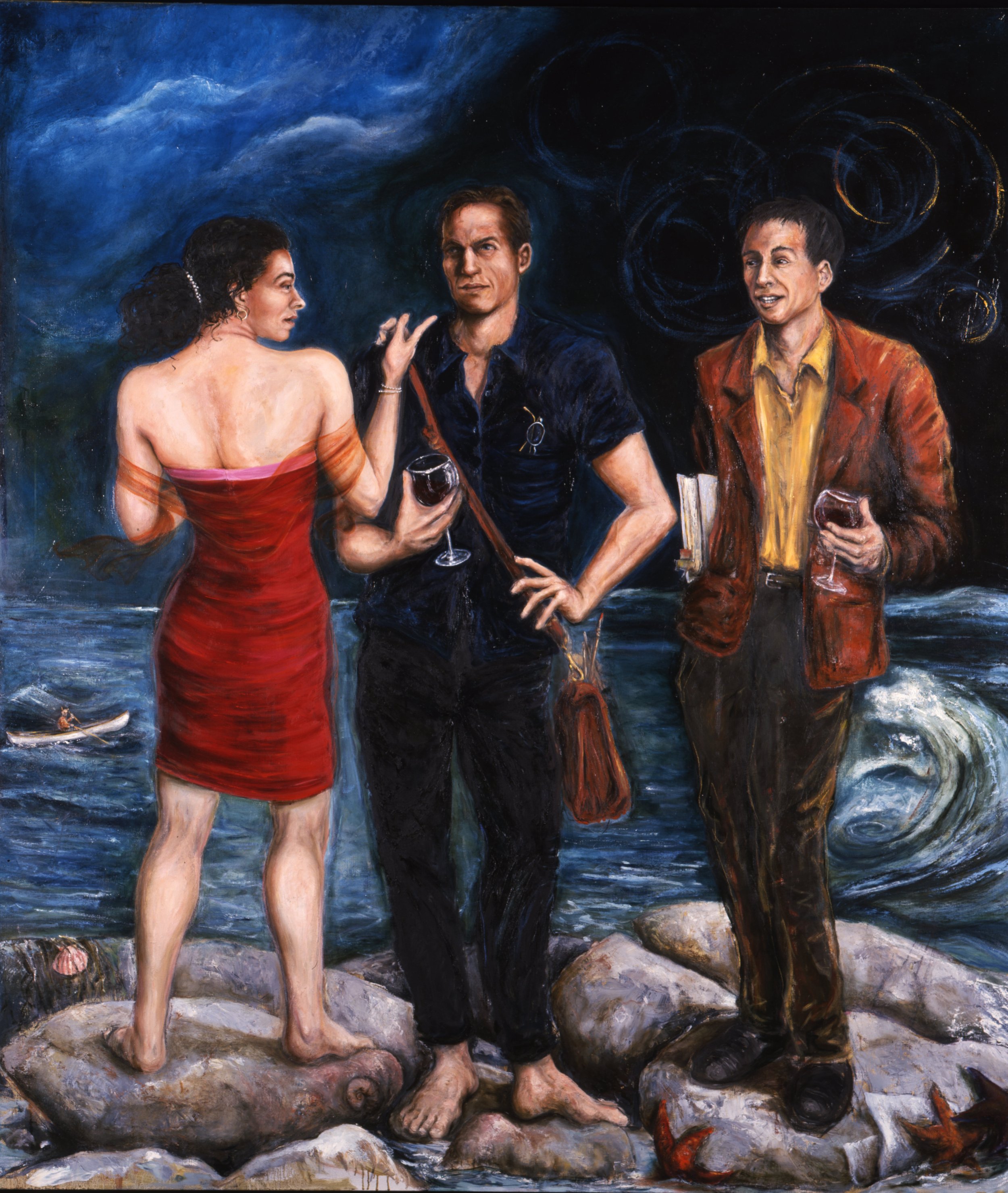 Symposium. 2000-03. Oil on linen. 84 x 72 in. (213.4 x 182.9 cm)