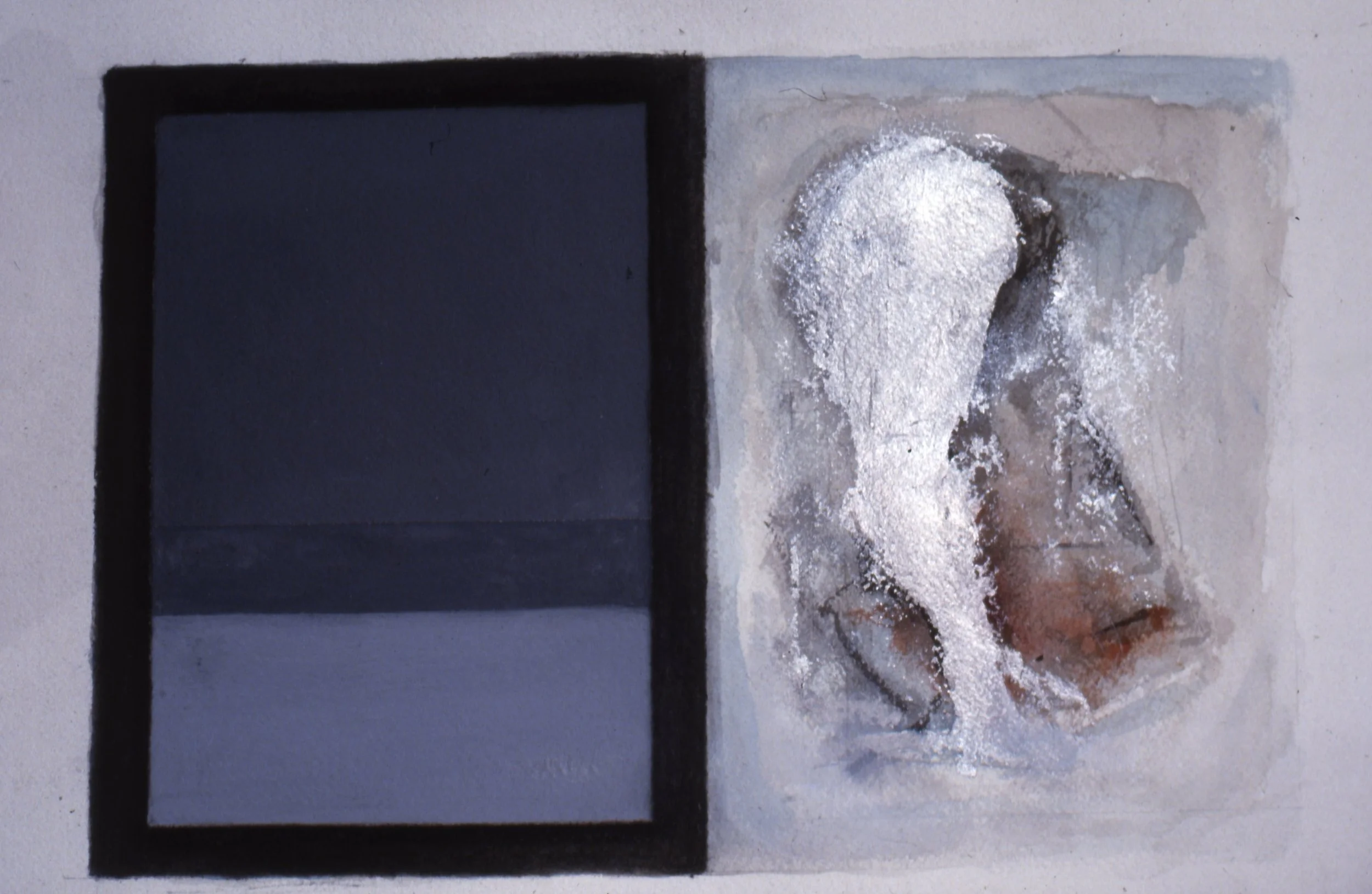 Nebula. 1990. Gouche, watercolor, charcoal, metallic acrylic, and pencil on paper. 12 x 16 in. (30.5 x 40.6 cm) 
(private collection, Chicago)