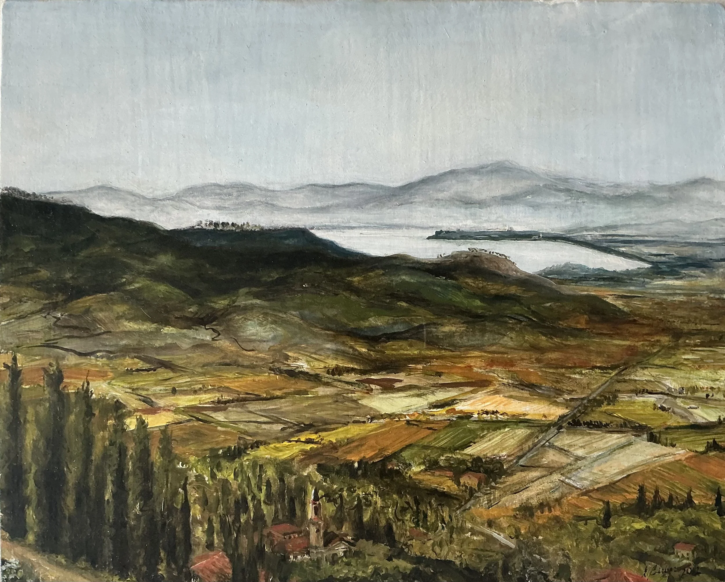 Val di Chiana (View from Via Santa
Margherita, Cortona). 2012. Oil on panel.
14.5 x 18 inches. (37 x 46 cm) 