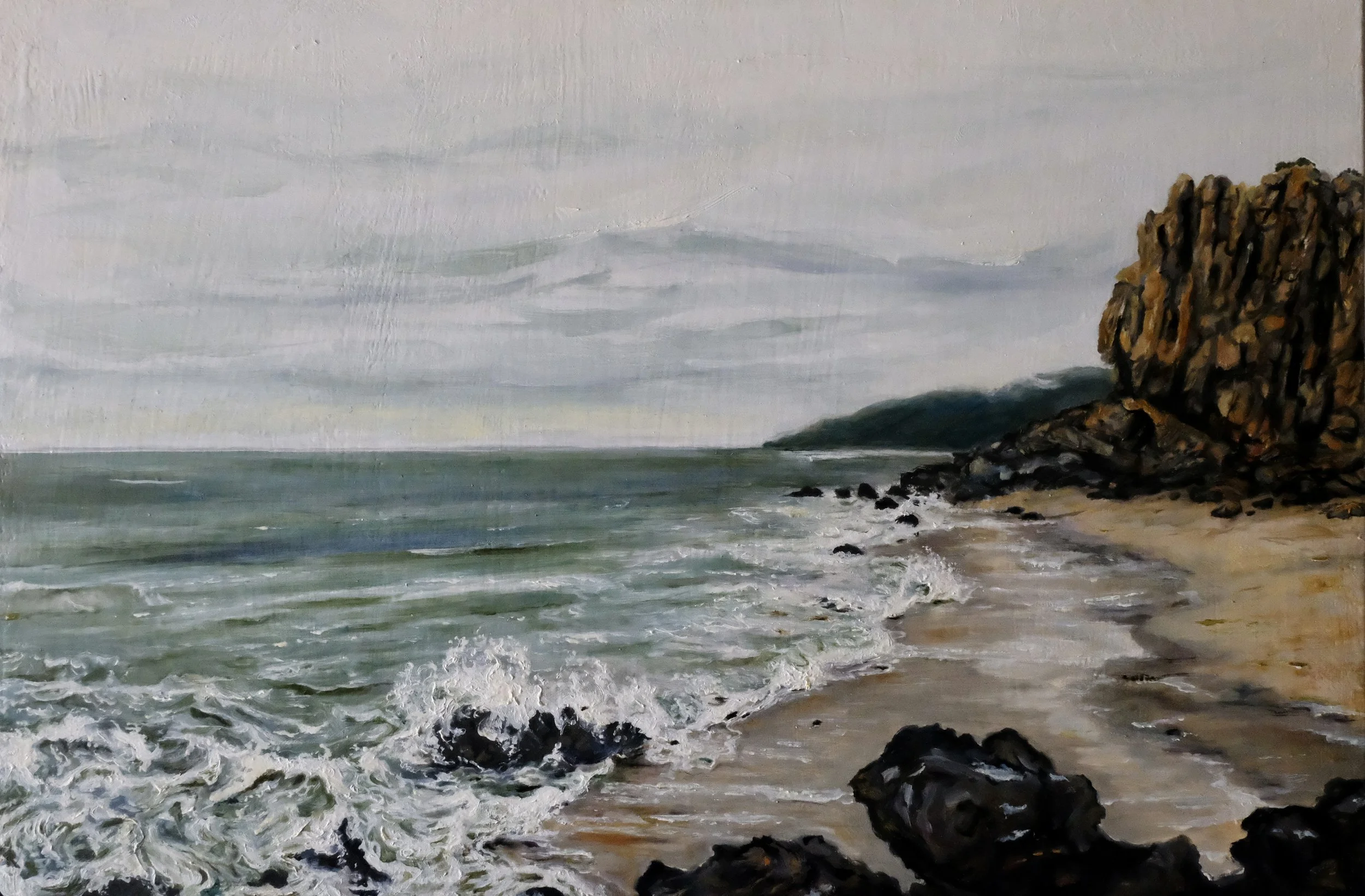 Pirates Cove, Point Dume, Malibu. 2026. Oil on panel. 16 x 23¾ in. (40.6 x 60.3 cm) 