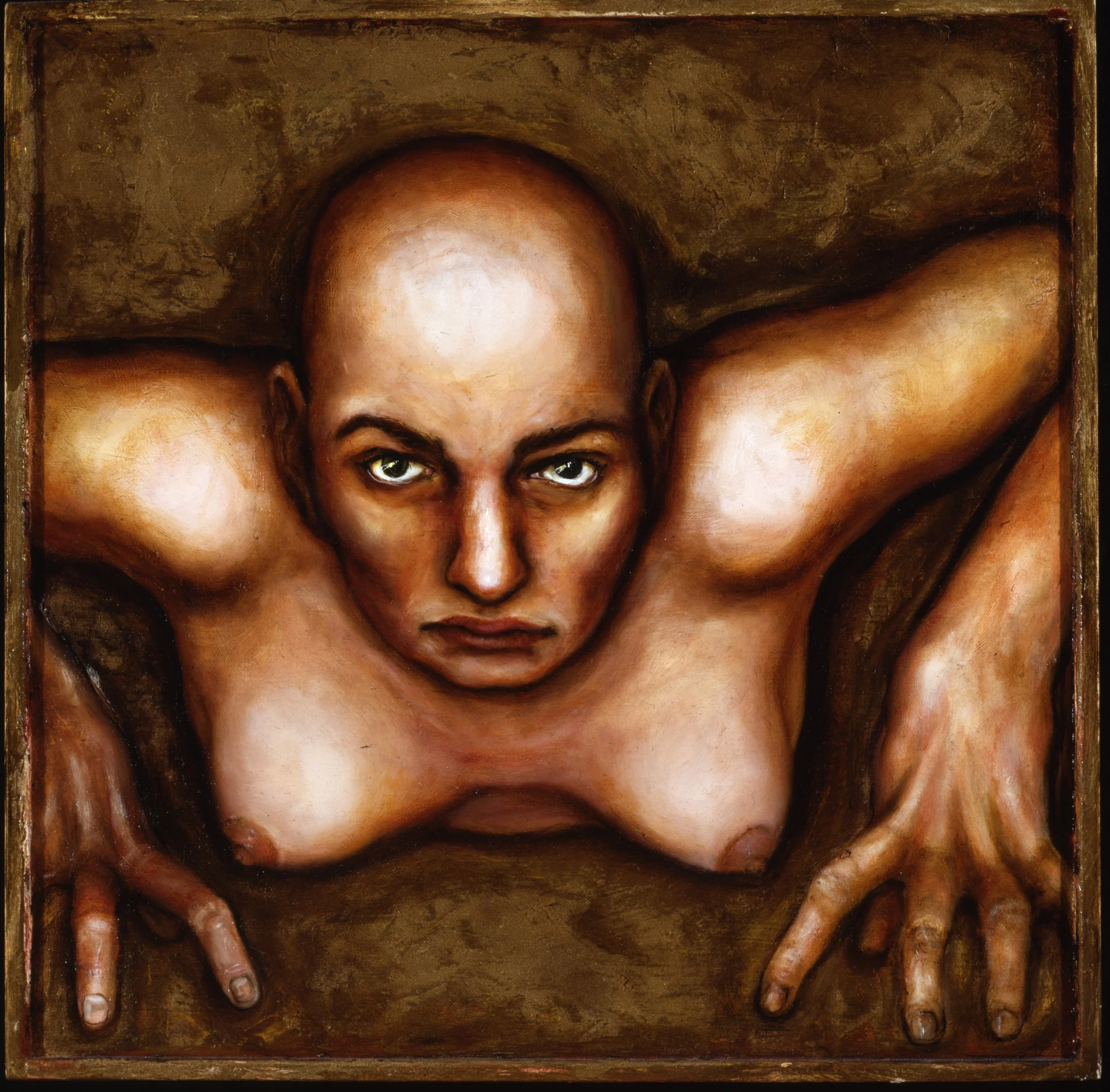 Crawl (still geworden #8). 1995. Oil and wax on panel. 15 x 15 in. (38.1 x 38.1 cm) 