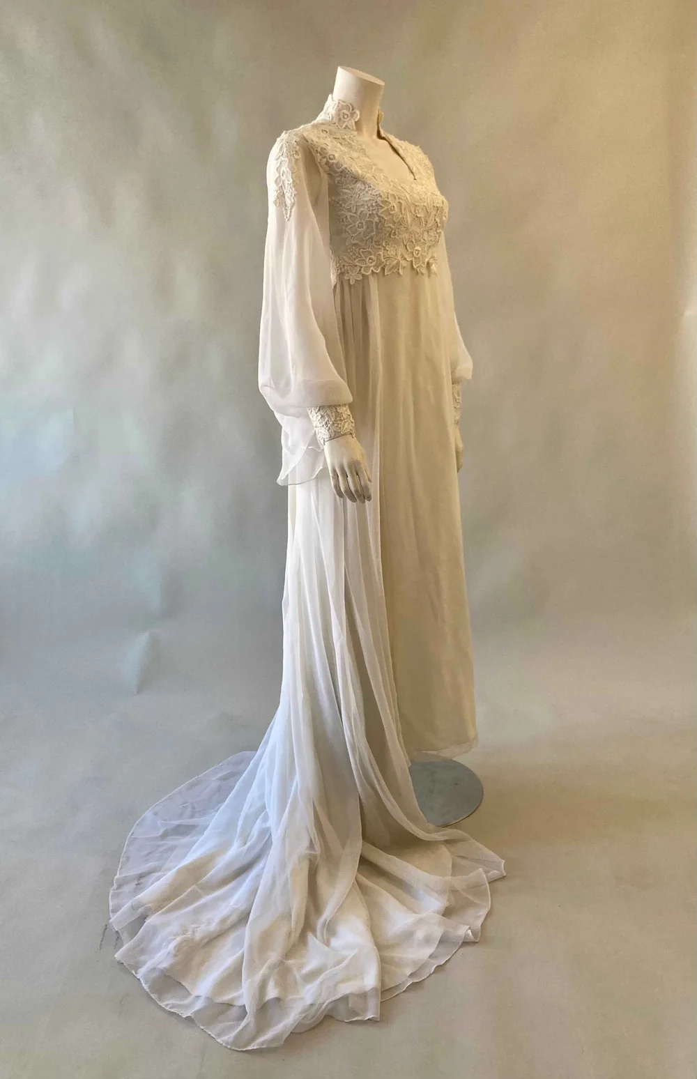 70s lace wedding dress Sustainable Vintage Wedding Dresses