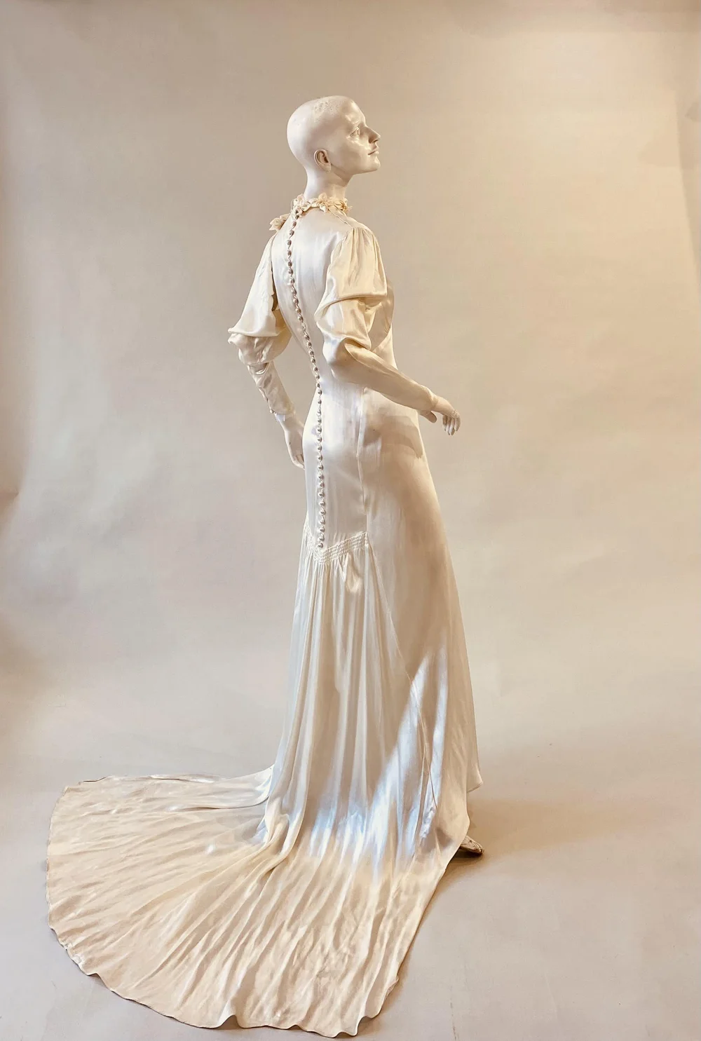 vintage silk charmeuse wedding dress Sustainable Vintage Wedding Dresses