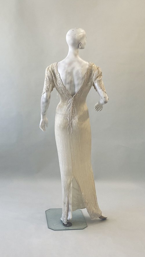 art deco beaded wedding dress Made to Order Art Deco Beaded Fit & Flare Wedding Dress main image 1