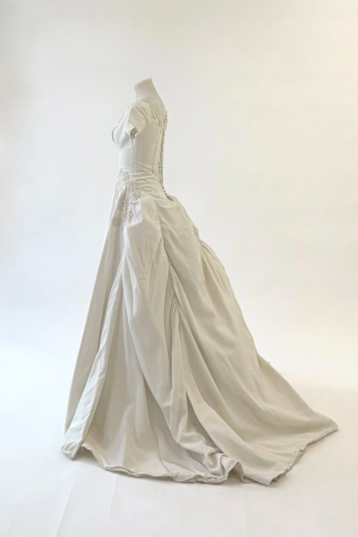 1950s Taffeta Wedding Gown