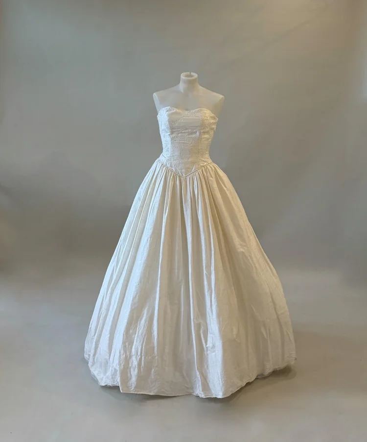90s vintage wedding dress Rihoas Boat Neck Back Bowknot Mini Dress main image 1