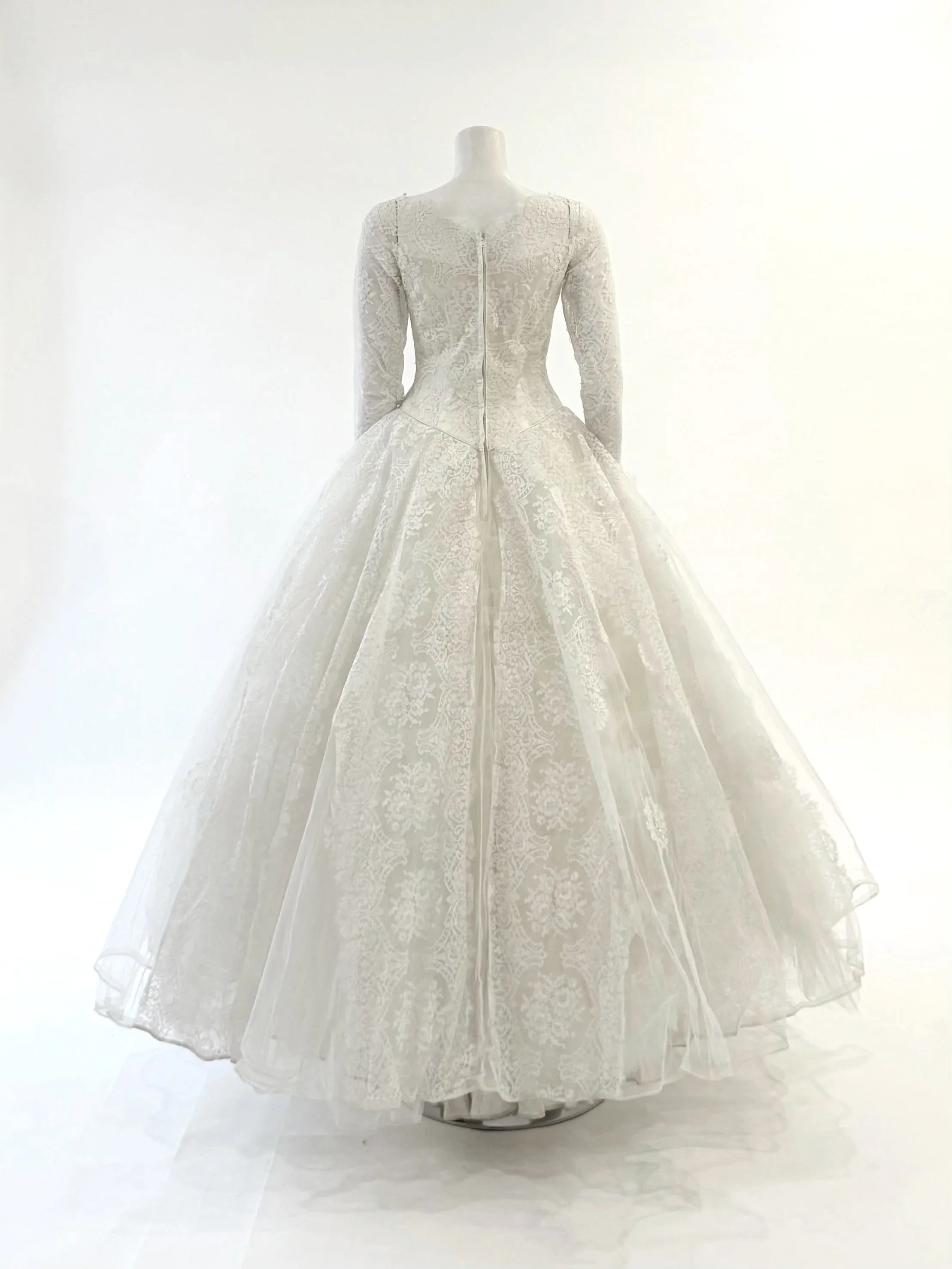 Vintage Silk Lace Wedding Gown