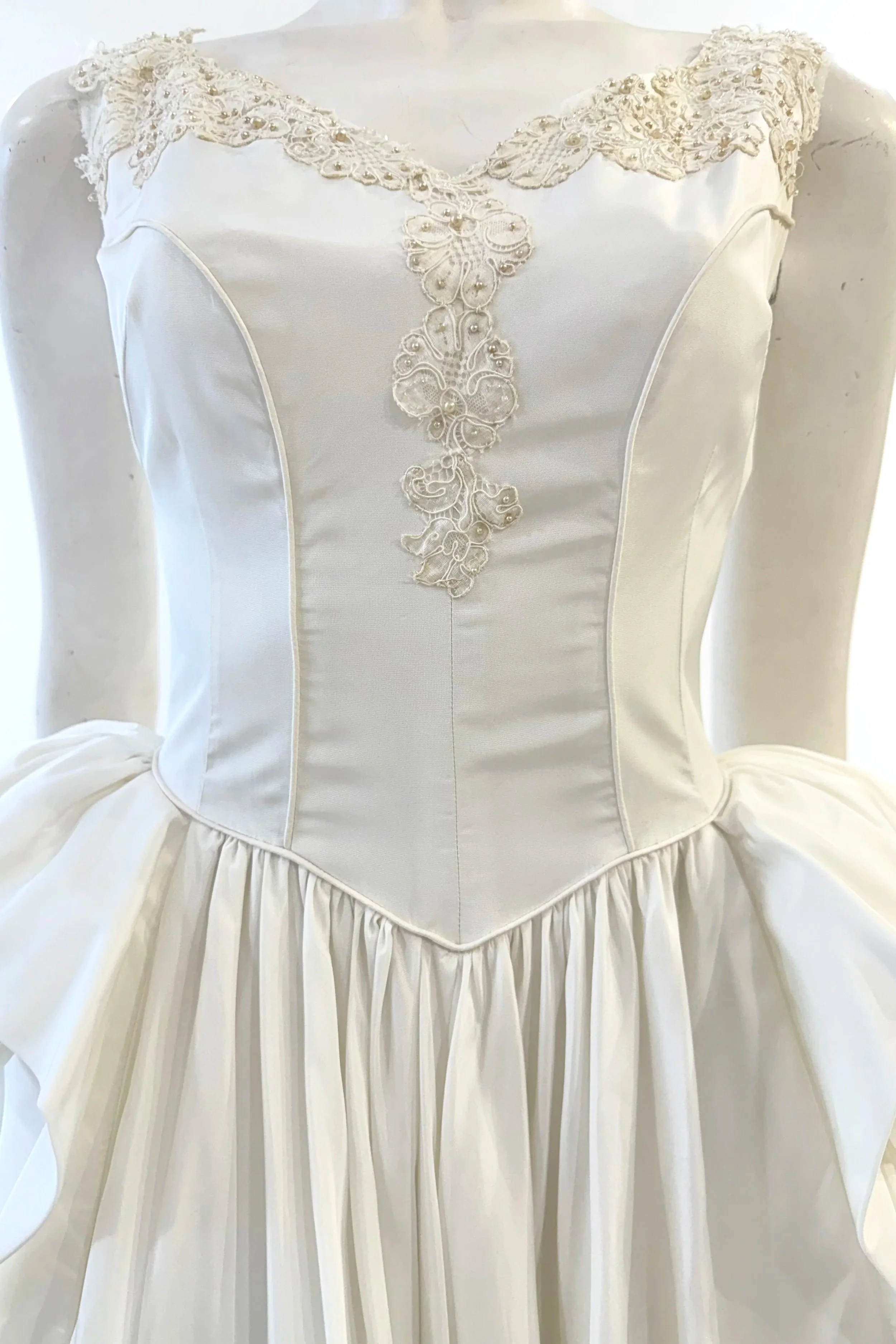 1950s Basque waist Wedding Gown