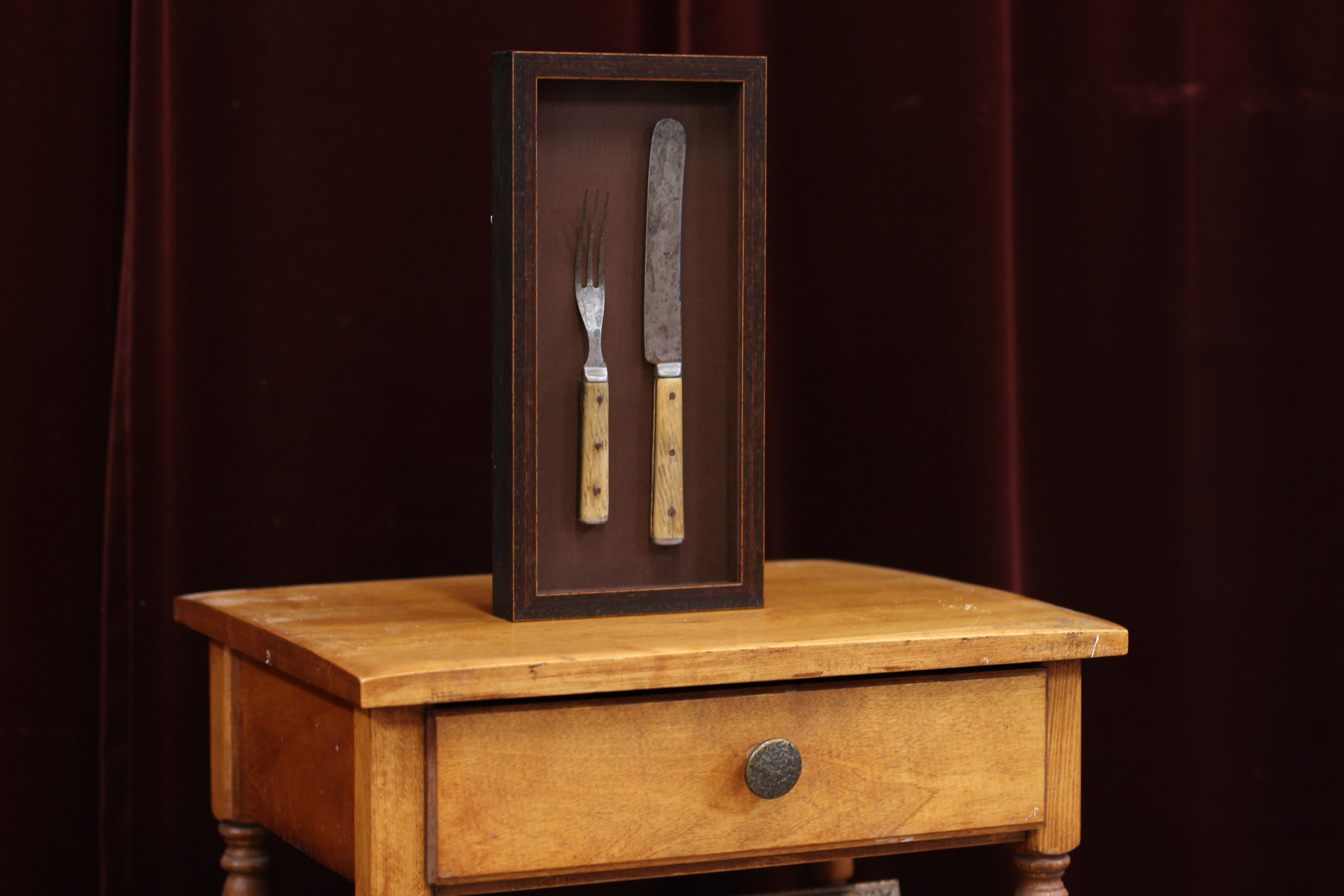 Knife and Fork in Shadowbox Frame