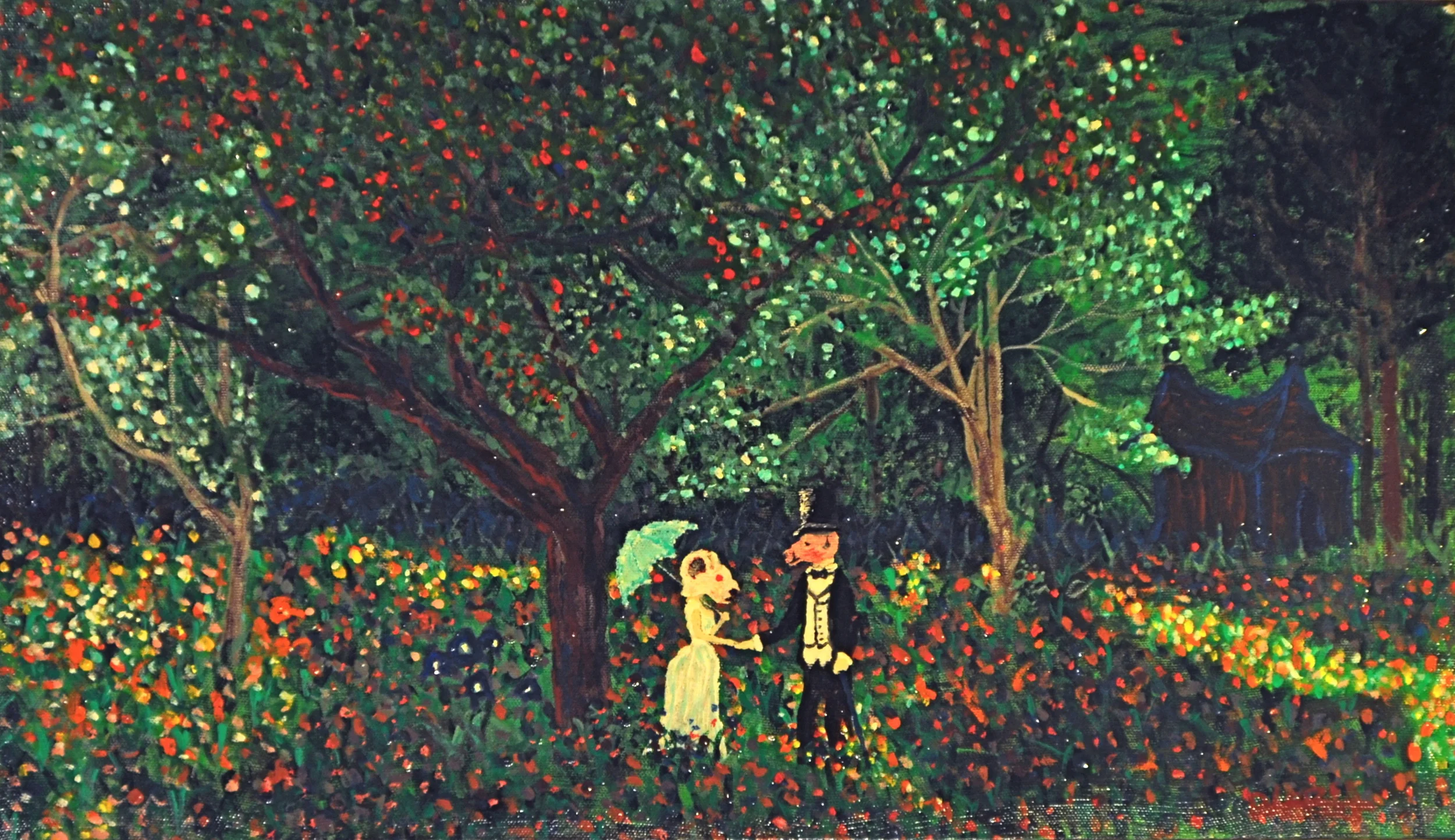 beasts in the flower garden.