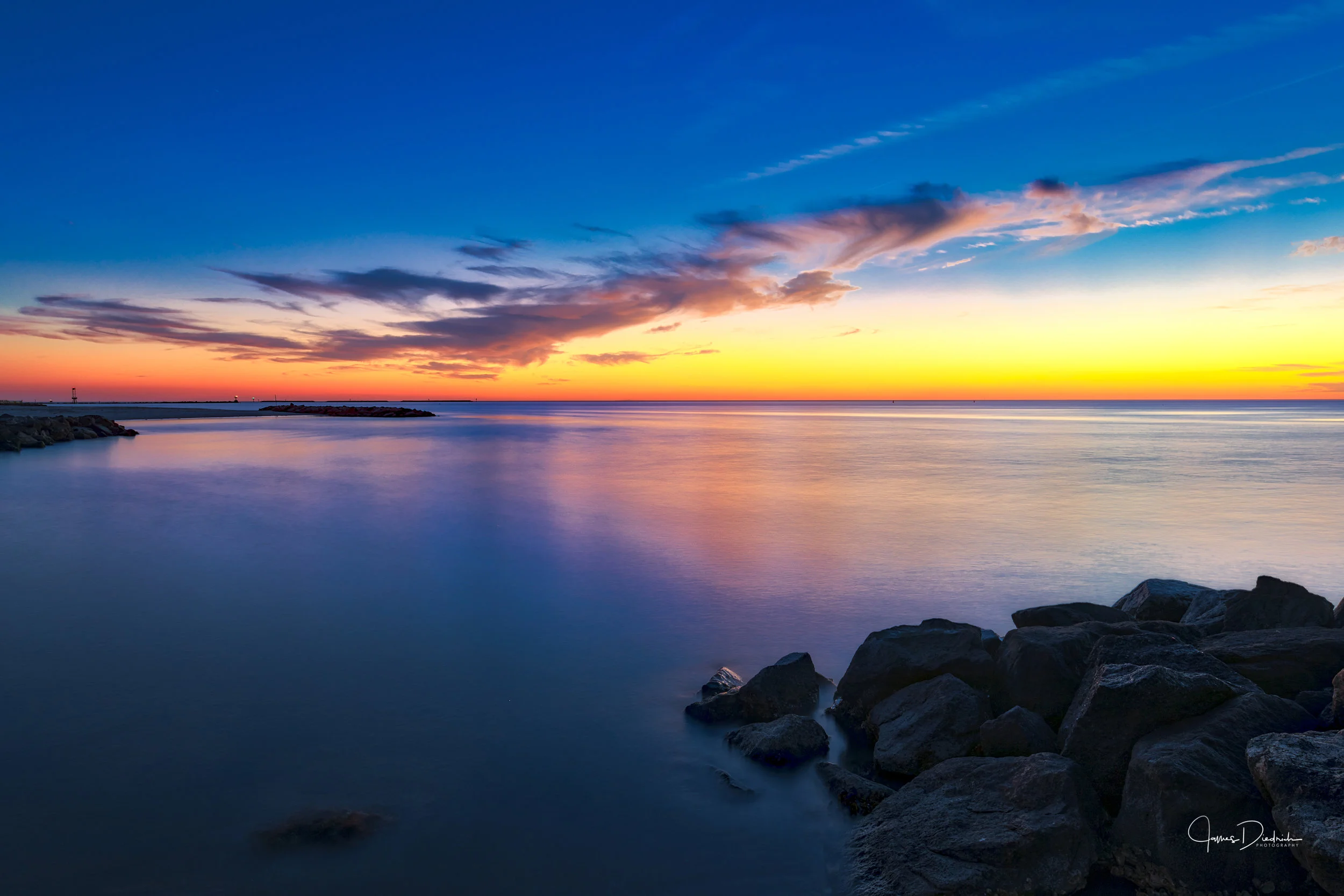 Sunset as seen from the shores of Cape Charles, VA