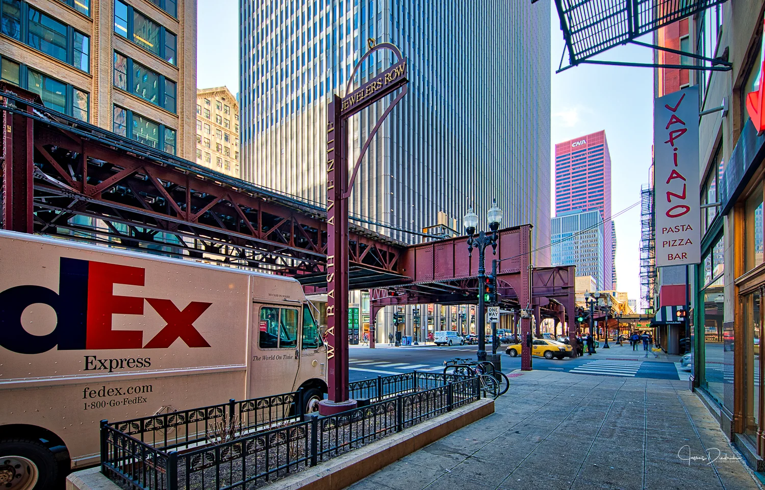 Wabash Avenue with the El in the background