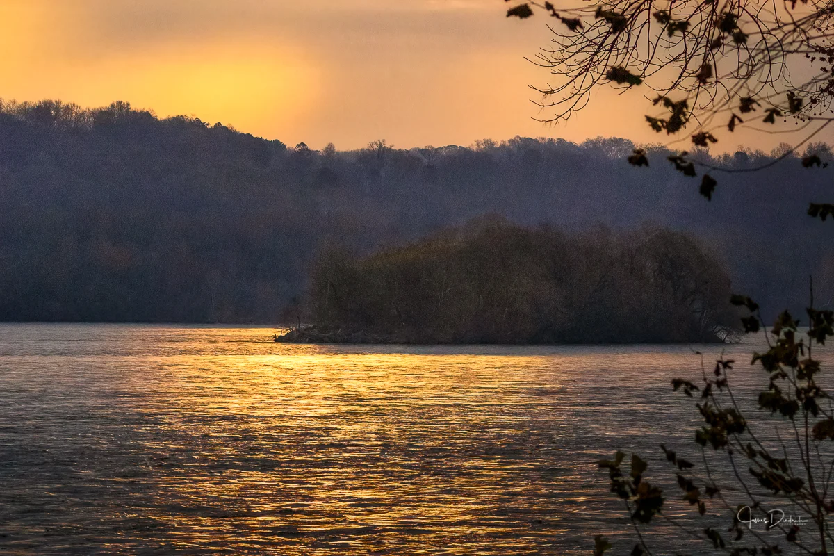Sunrise on the Susquehanna River in Maryland.