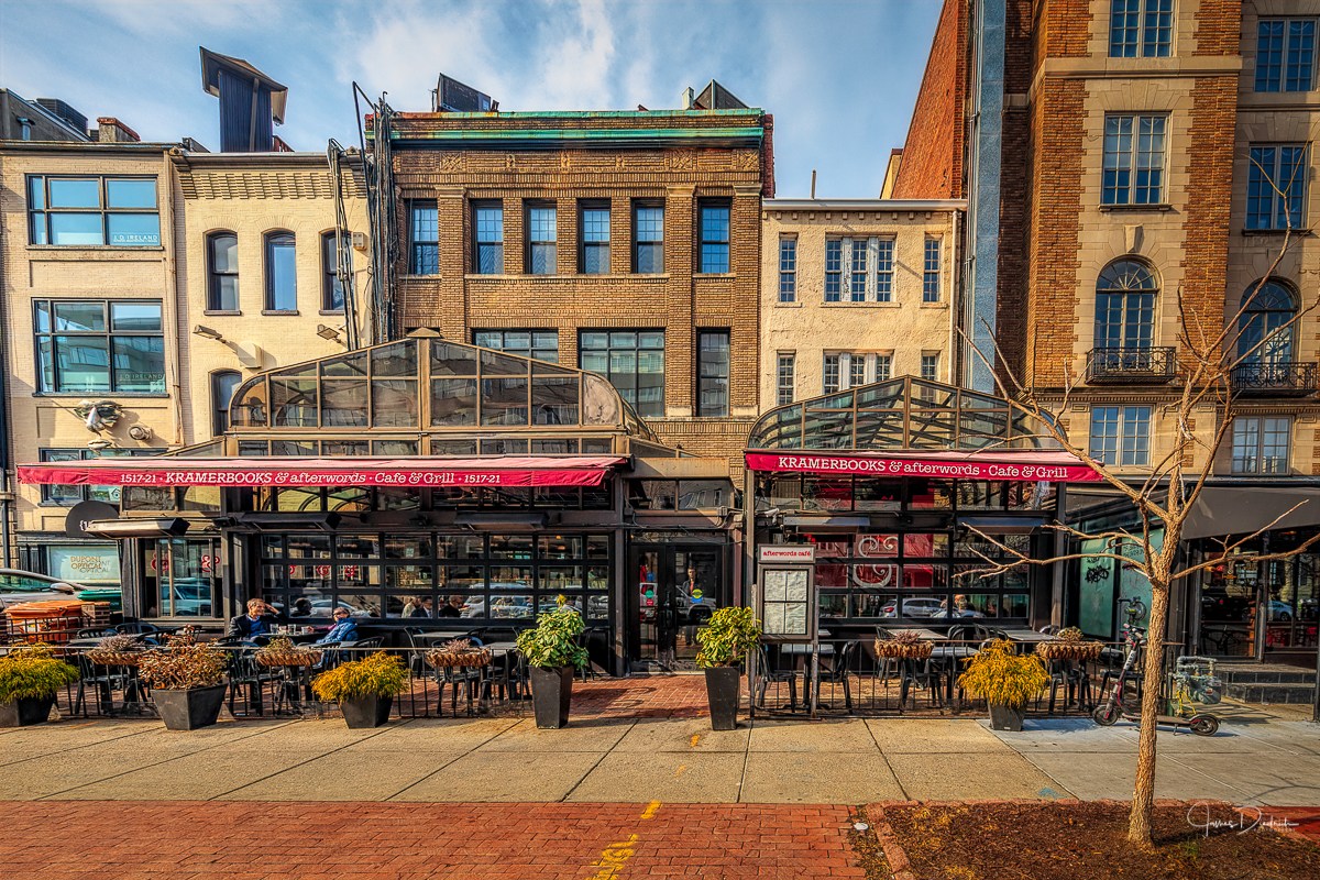Here is Kramer Books and cafe near Dupont Circle.