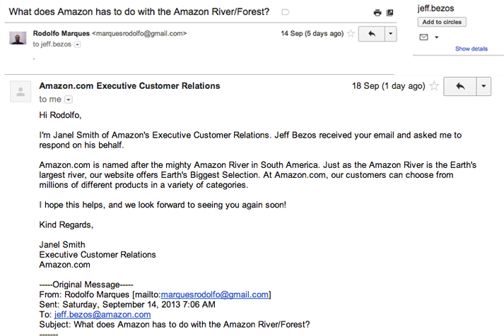 A good subject got the attention of Jeff Bezos, founder of Amazon