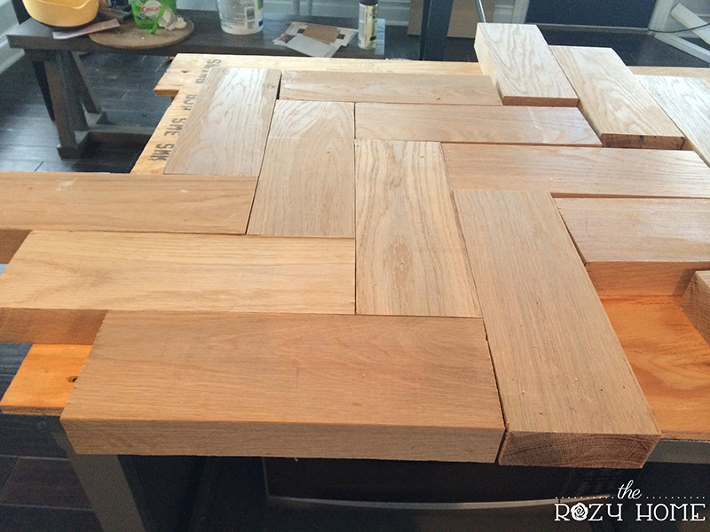 Diy Herringbone Wood Countertops The, How To Make A Wood Plank Countertop