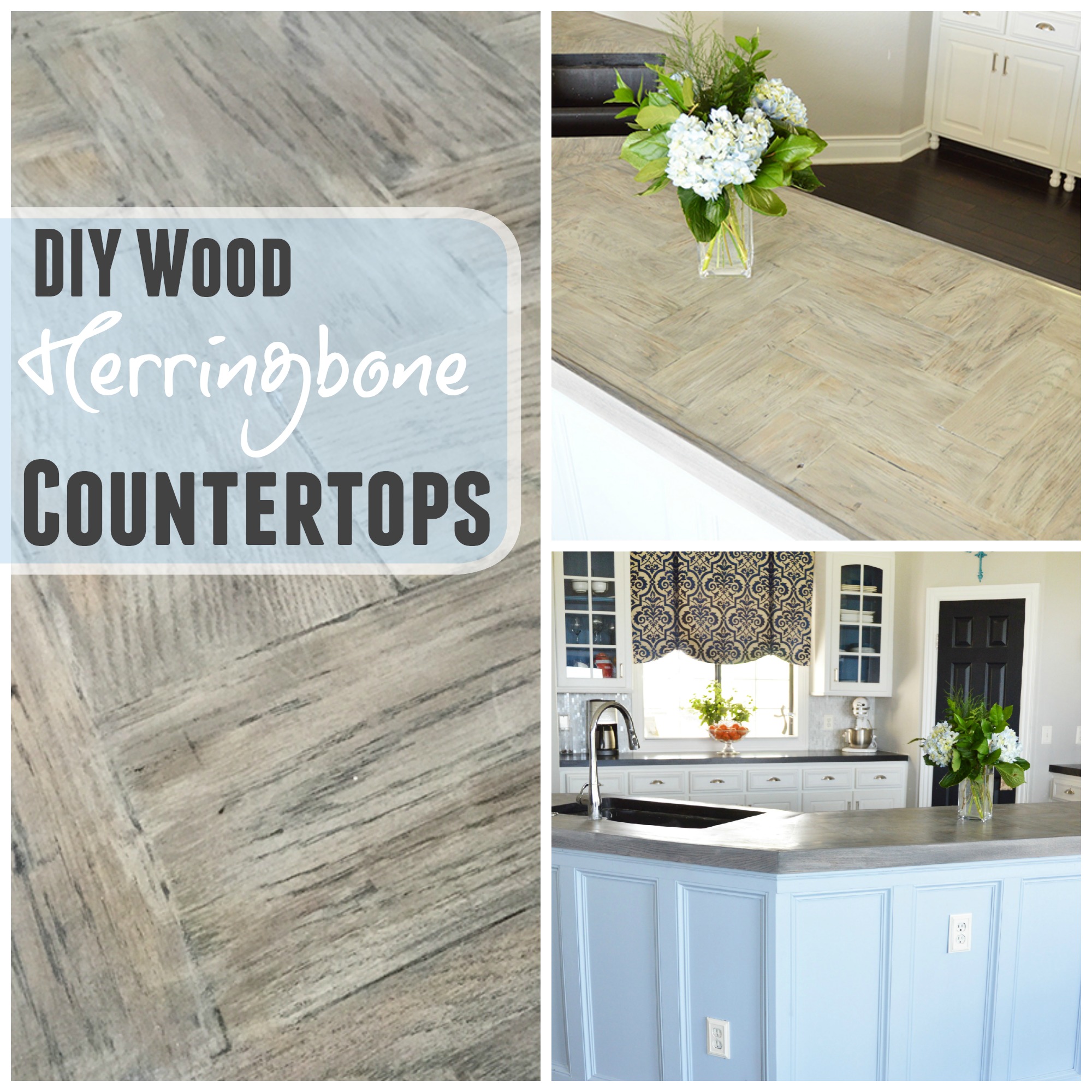 Diy Herringbone Wood Countertops The Rozy Home